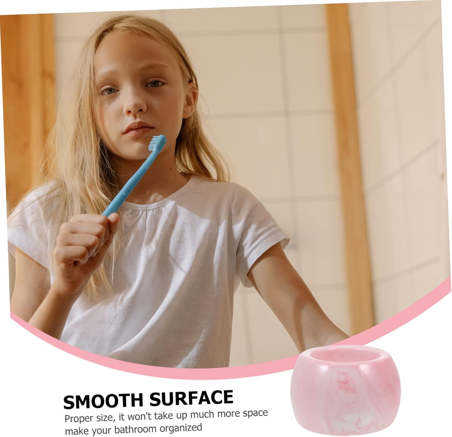 3Pcs Ceramic Electric Toothbrush Holder Marbling Design for Bathroom