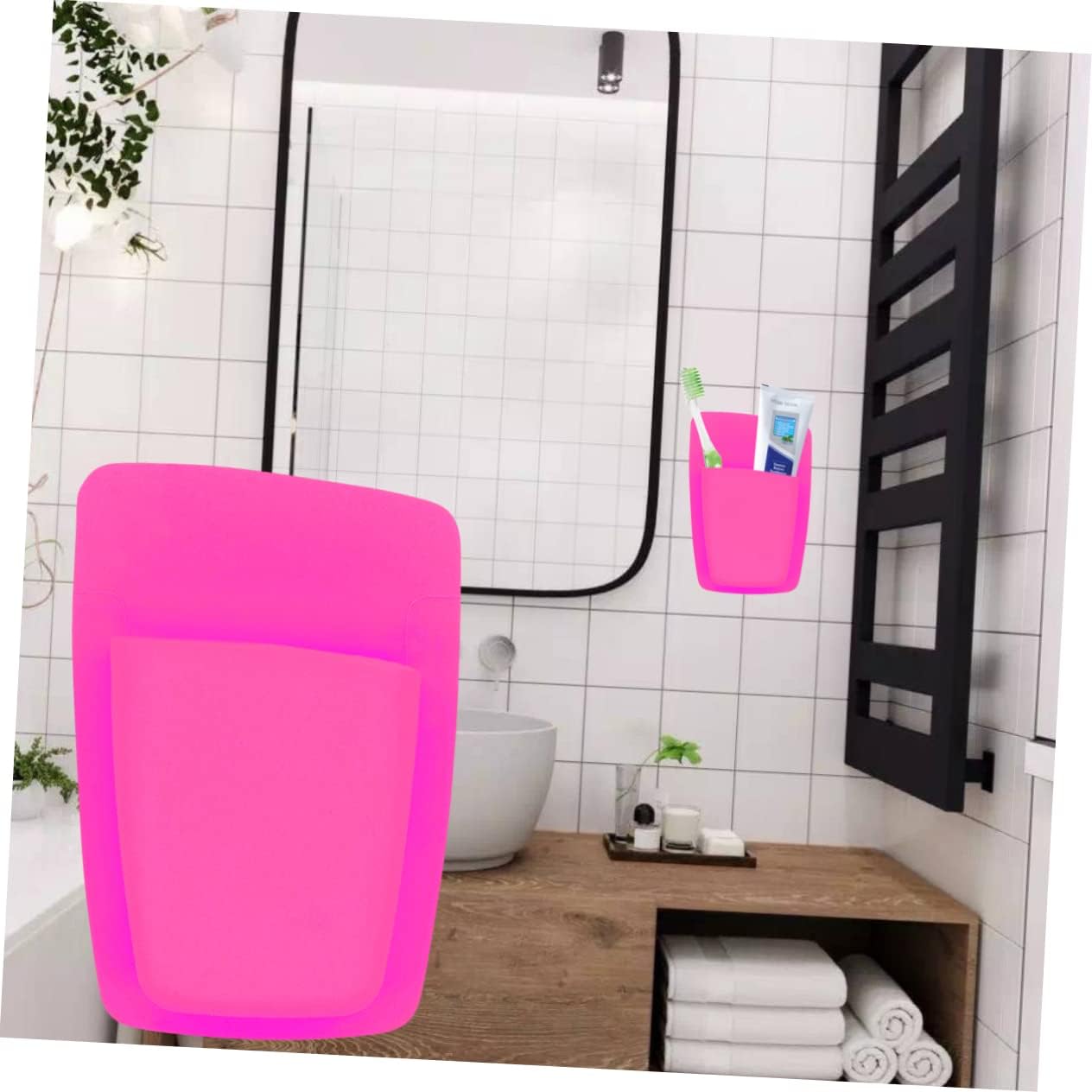 ABOOFAN Wall-Mounted Toothbrush Stand Organizer