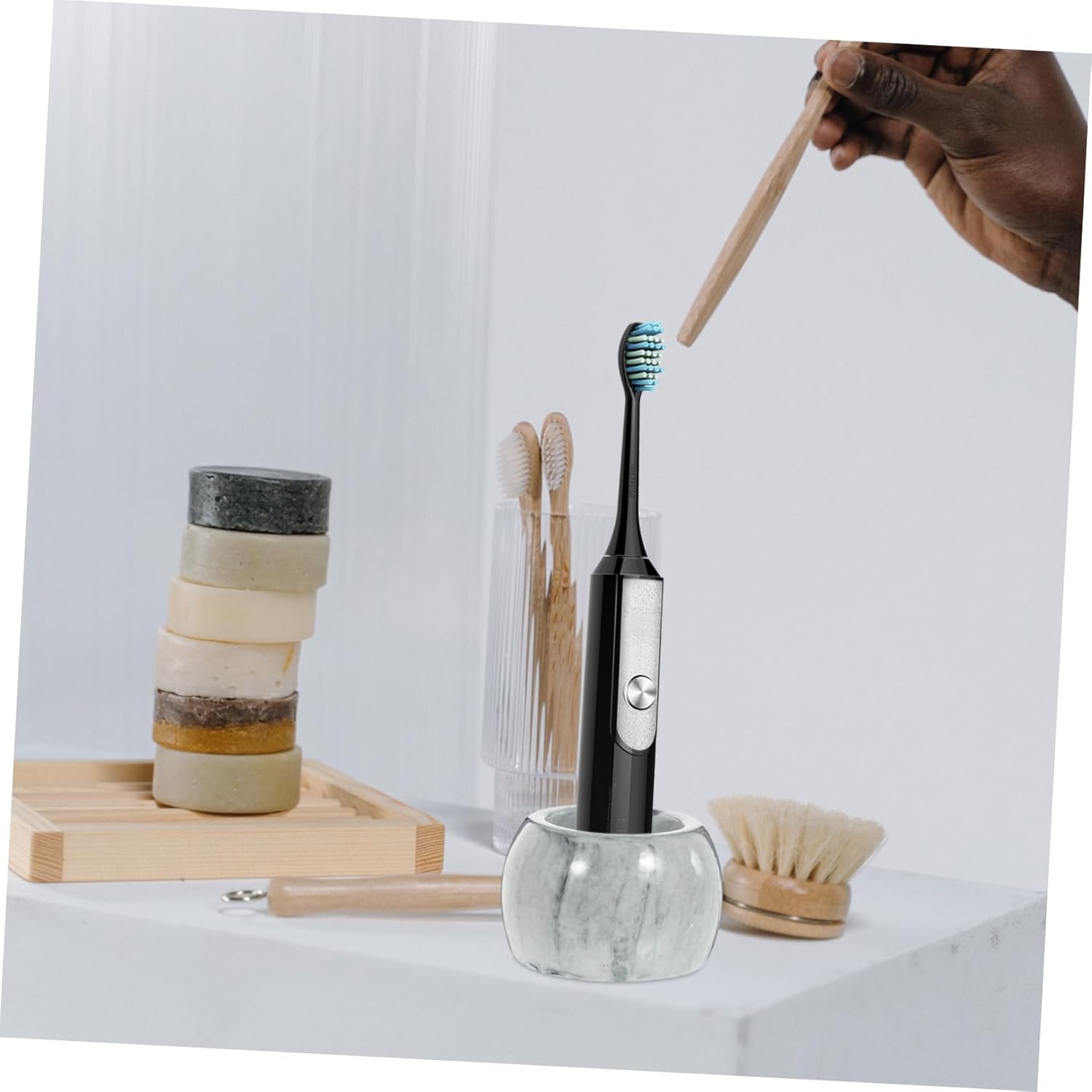PRETYZOOM Electric Toothbrush Holder - Marble Design