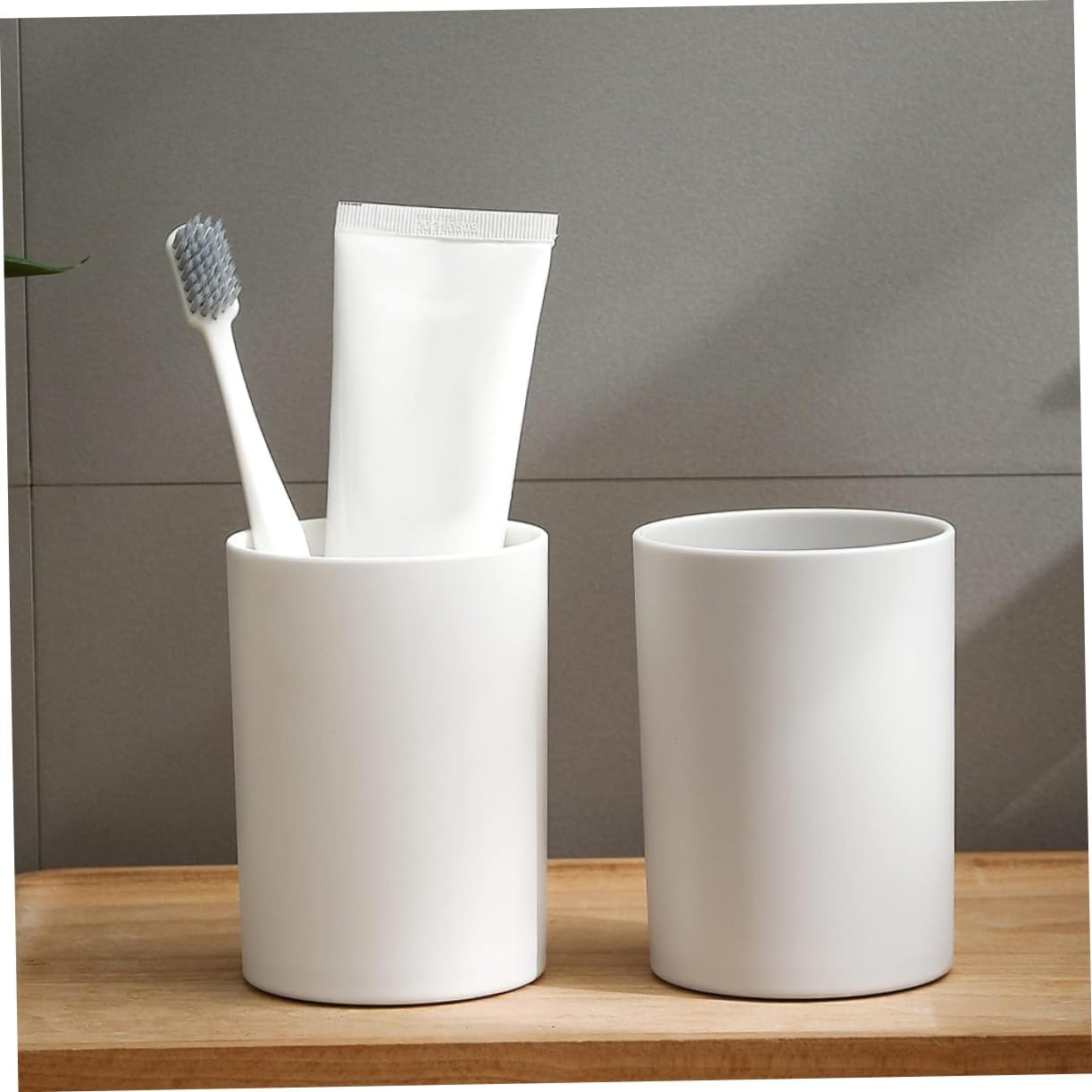 2pcs Dental Cup Holder for Bathroom and Travel Use