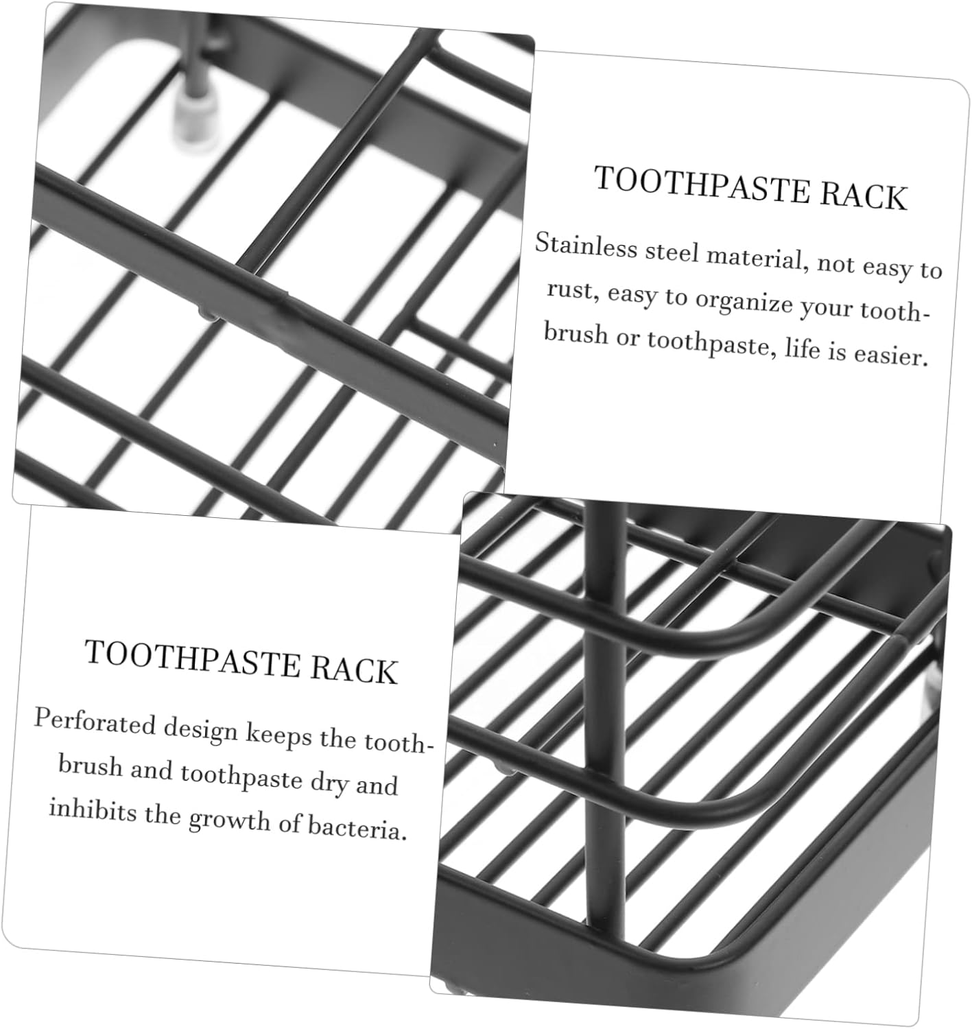 RORPOIR Toothbrush Holder with Drainage and Storage