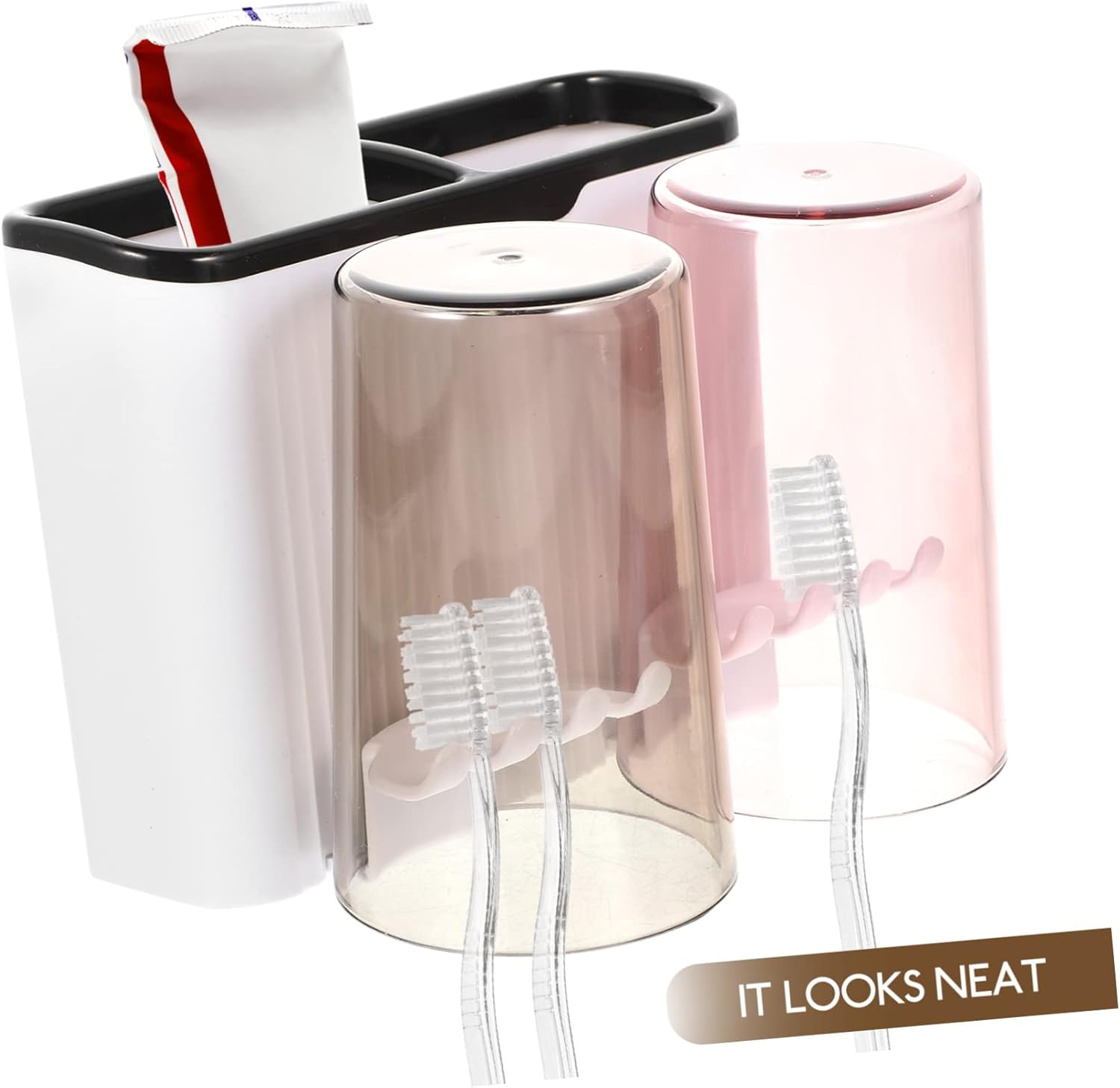 Zerodeko Wall Toothbrush and Cup Holder Organizer