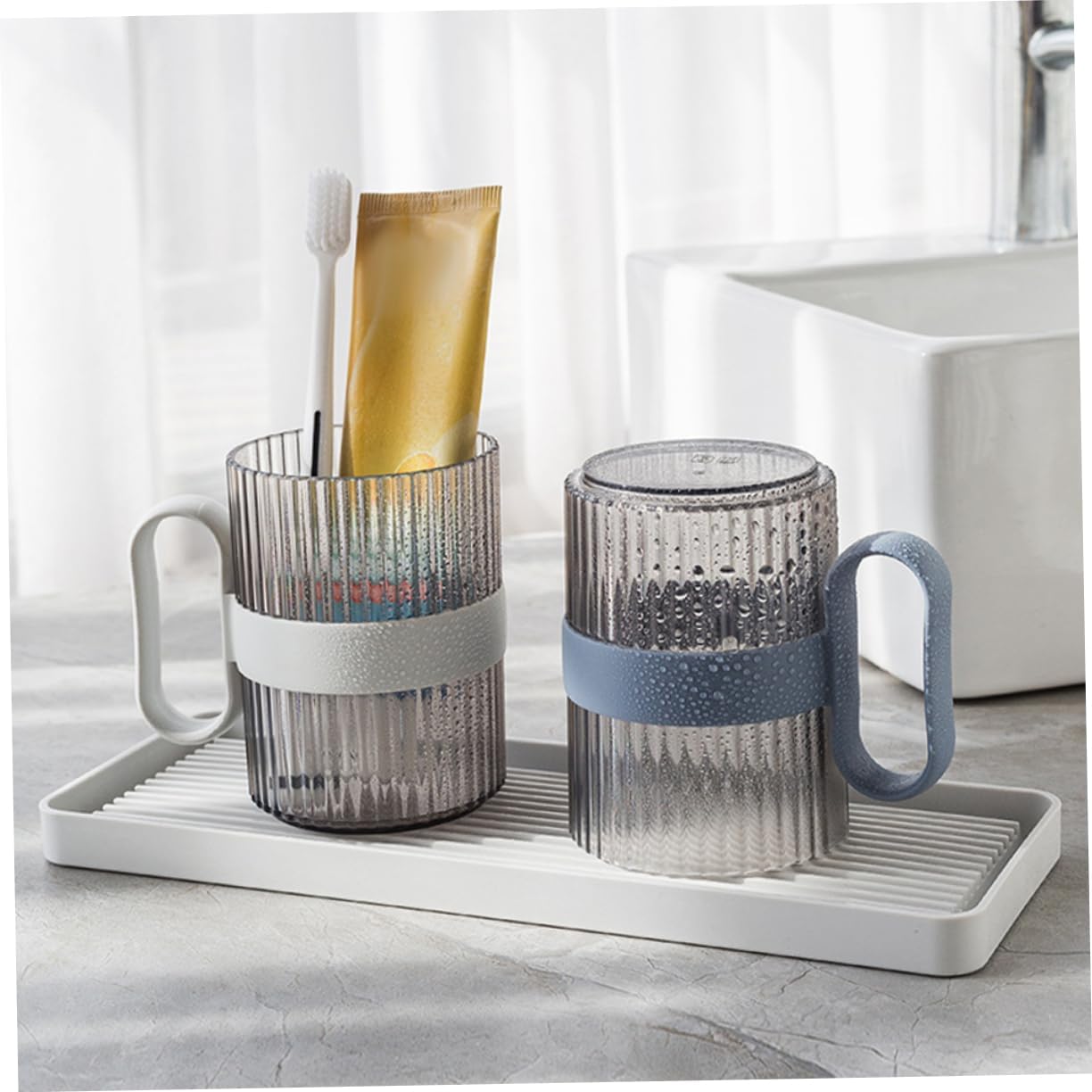 4-Piece Toothbrush Mouthwash Cups