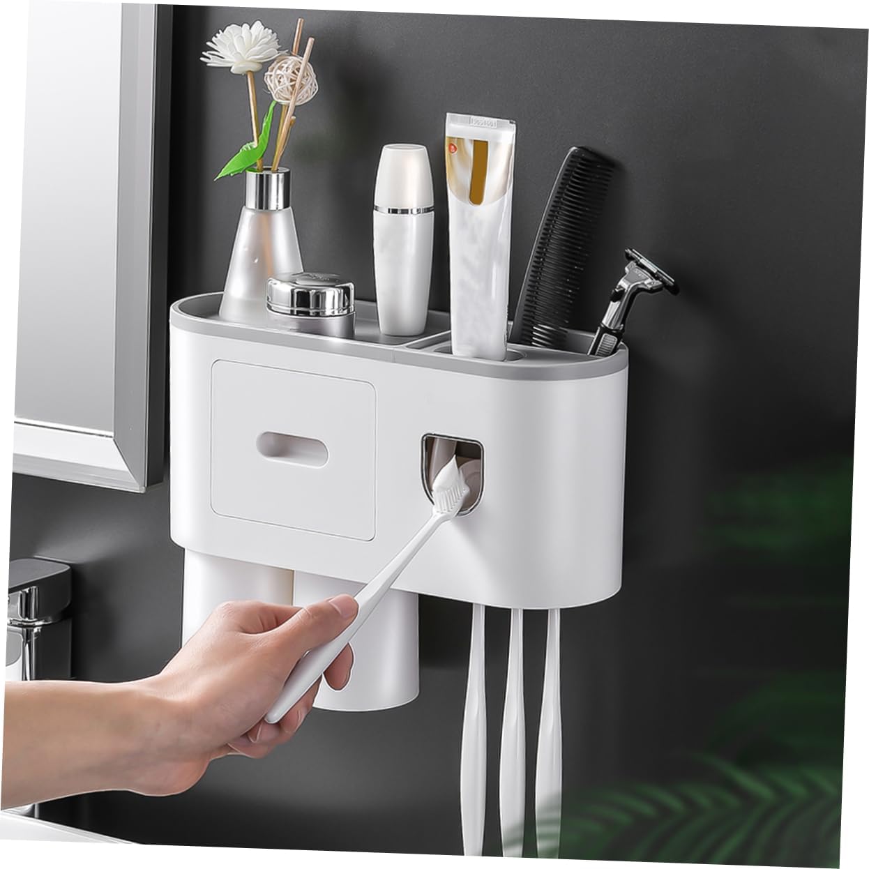 Zerodeko Wall-Mounted Toothbrush Organizer