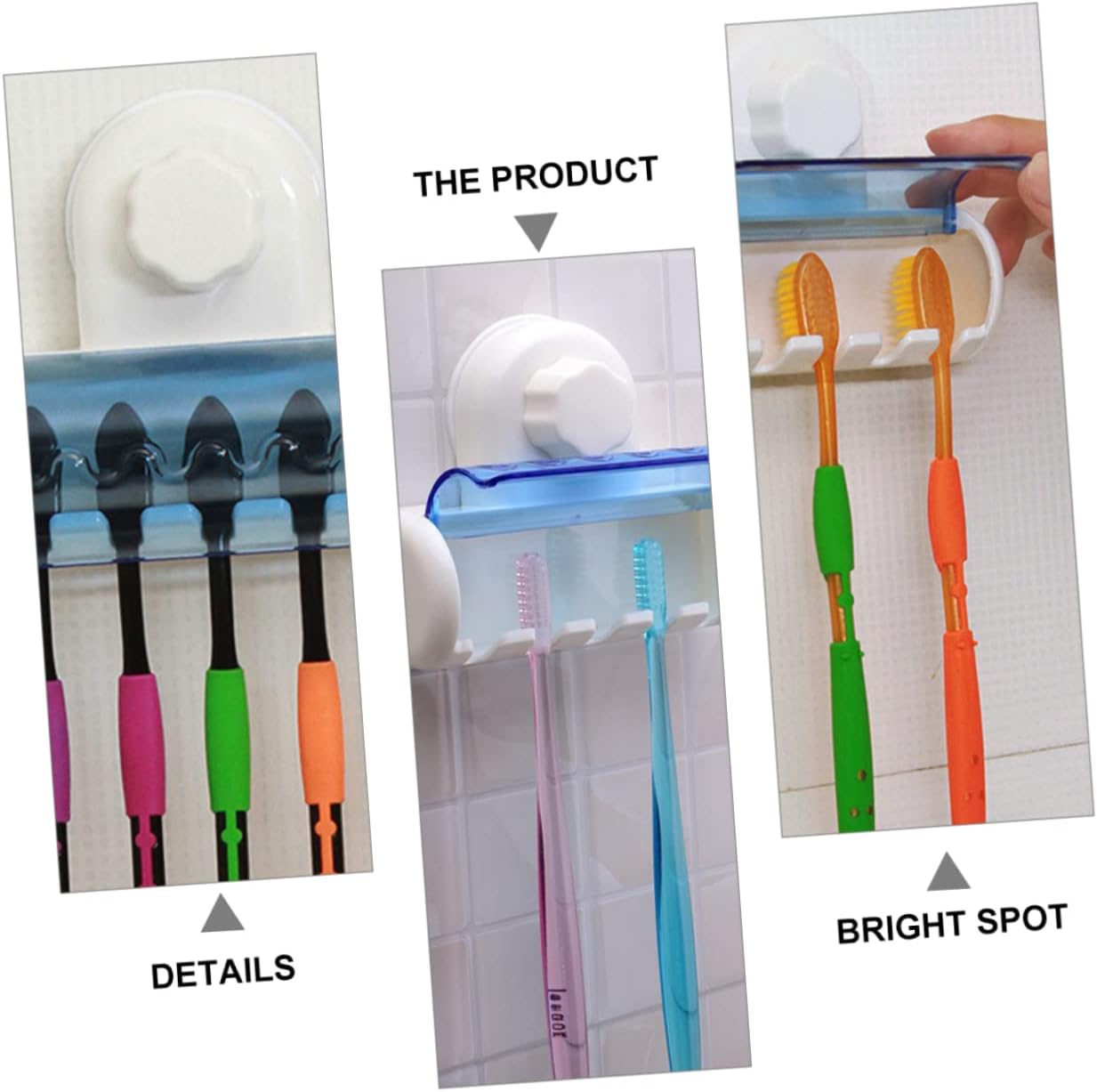 Elegant Wall-Mounted Toothbrush Holder with Suction Cup
