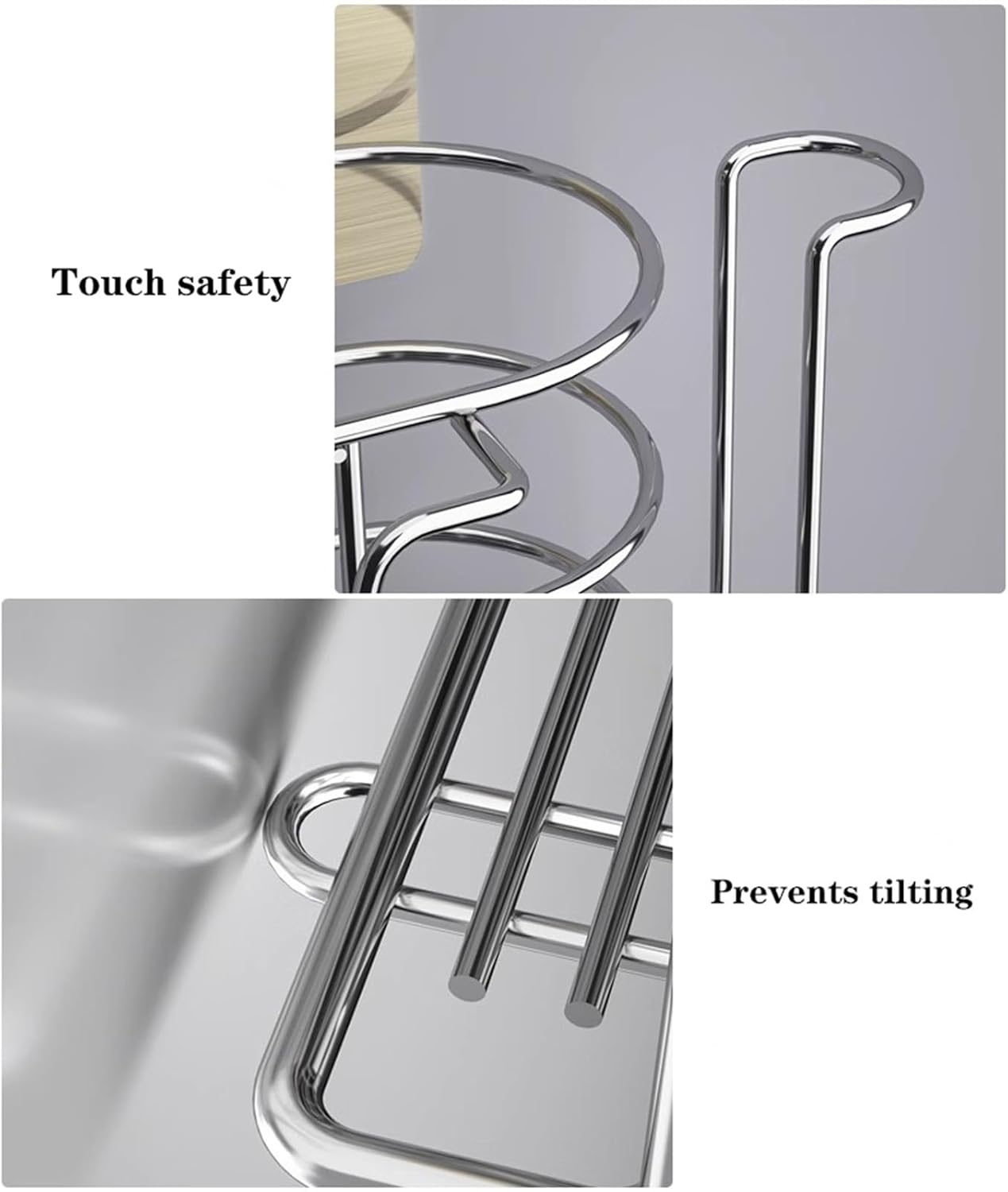 Multi-functional Shower Caddy with Curved Guards Durable Safe for Kids