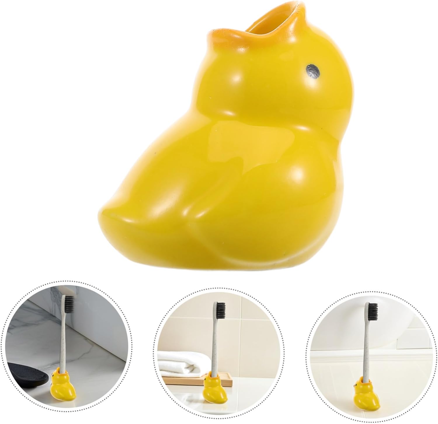Ceramic Cartoon Toothbrush Holder for Bathroom Storage