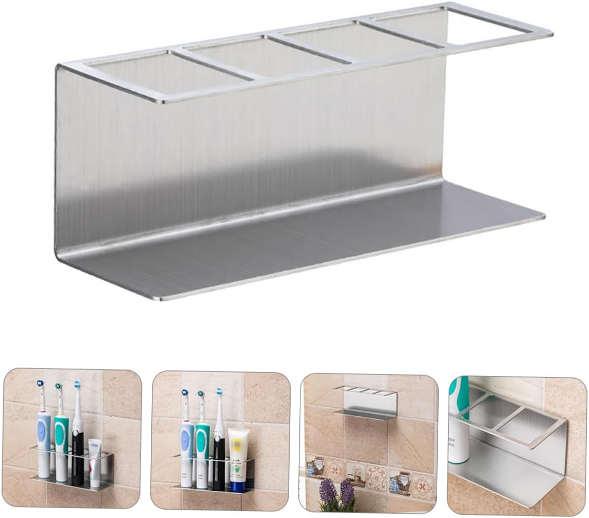 Stainless Steel Toothbrush Holder with Slots for US Market