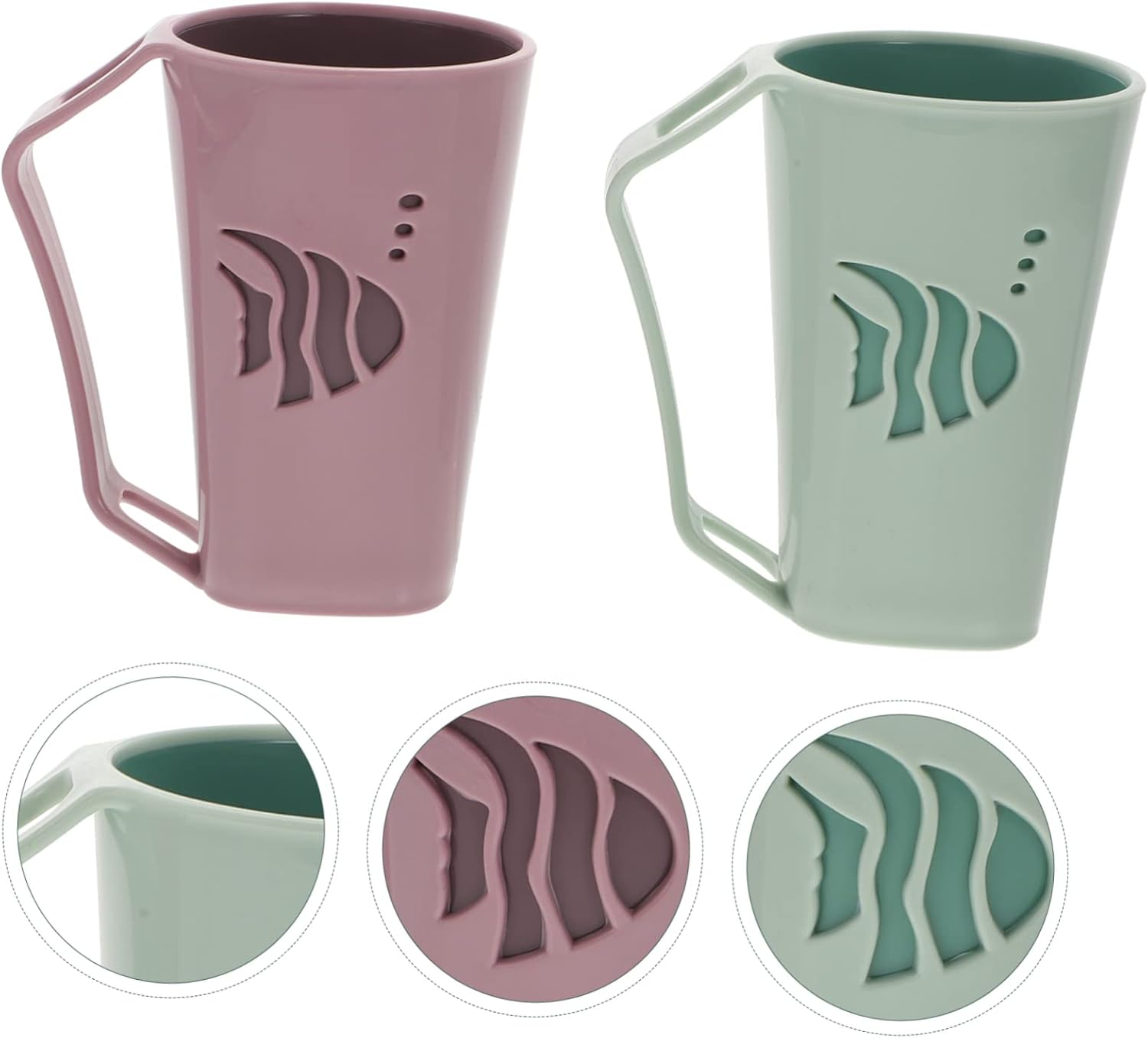 2-Piece Reusable Bathroom Cups for Tooth Rinsing