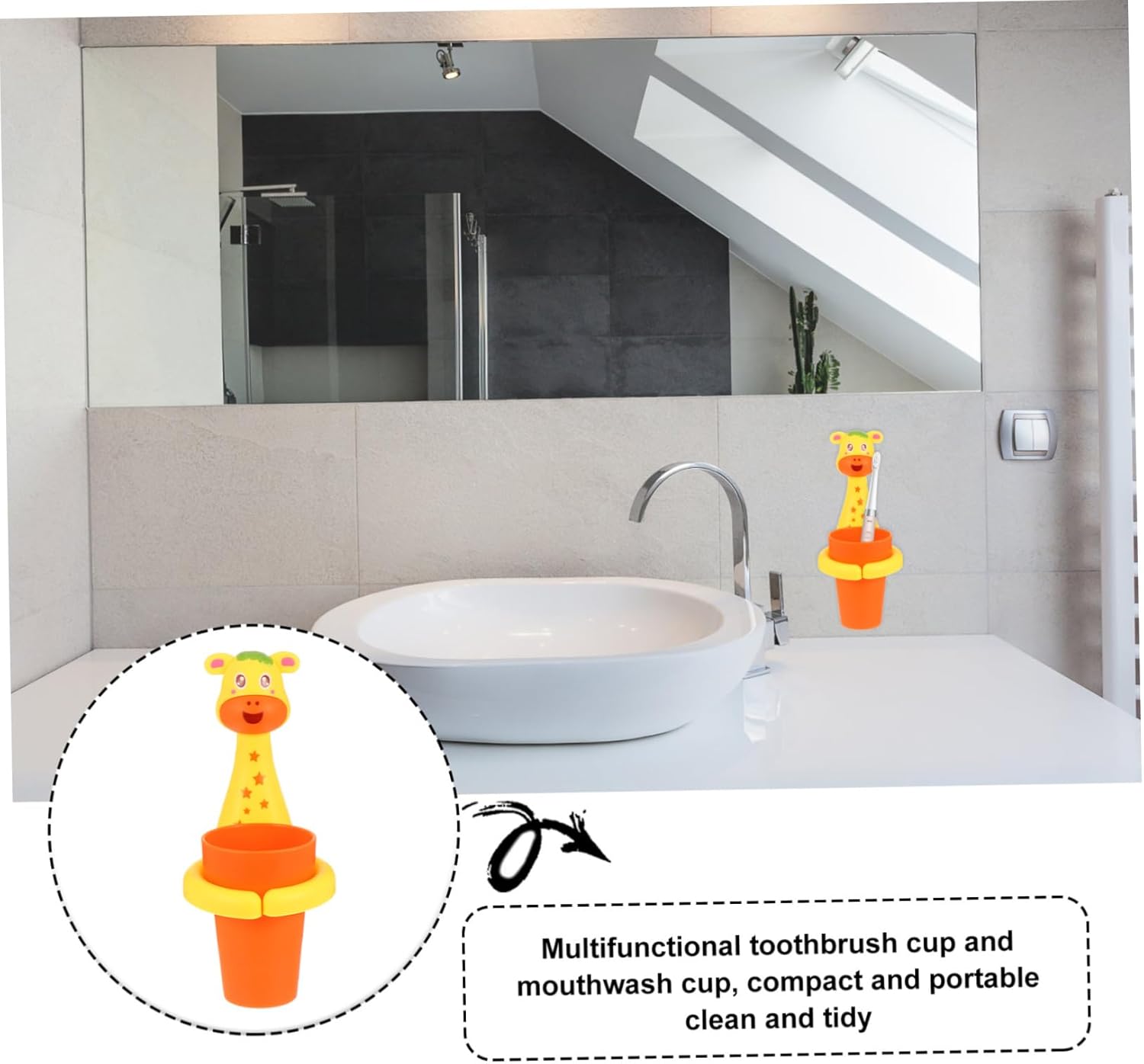 PP Plastic Toothbrush Holder Mount Set of 2