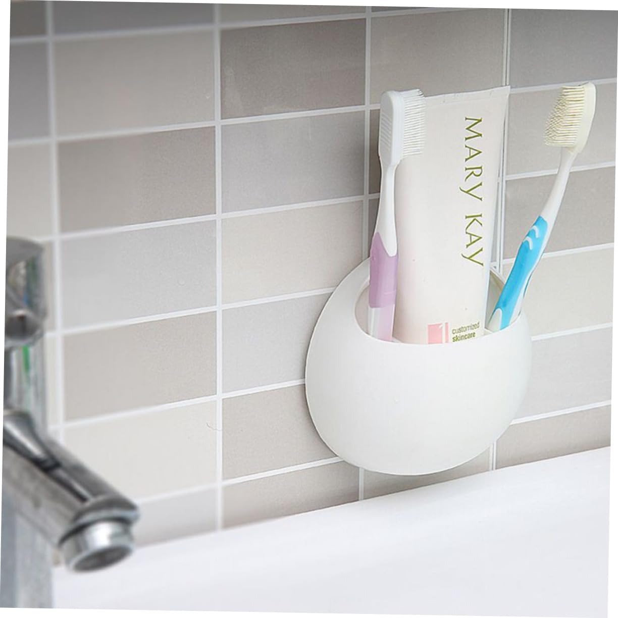 Suction Cup Toothbrush Holder Wall-Mounted Stick Organizer