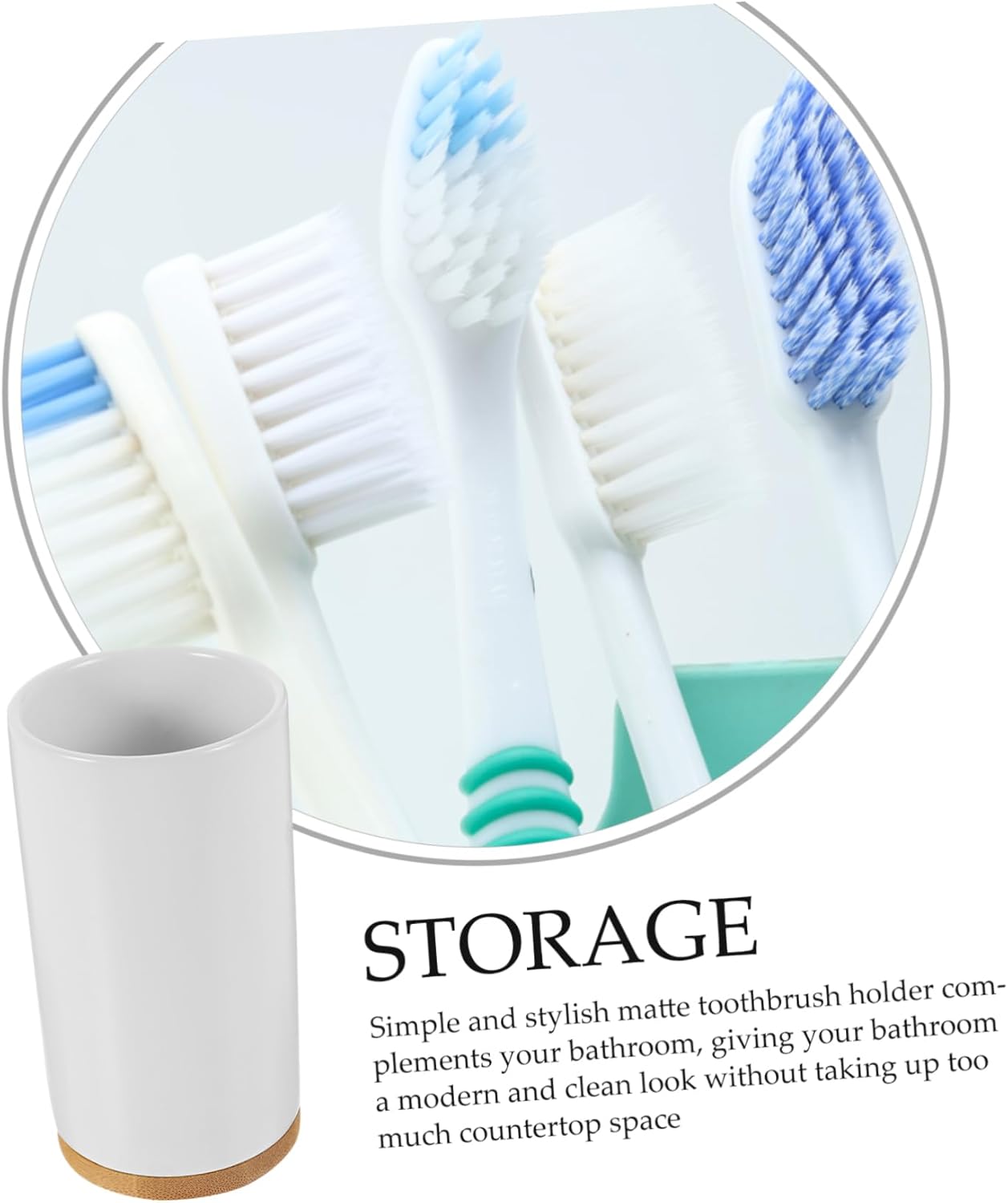 Elegant Ceramic Toothbrush Cup
