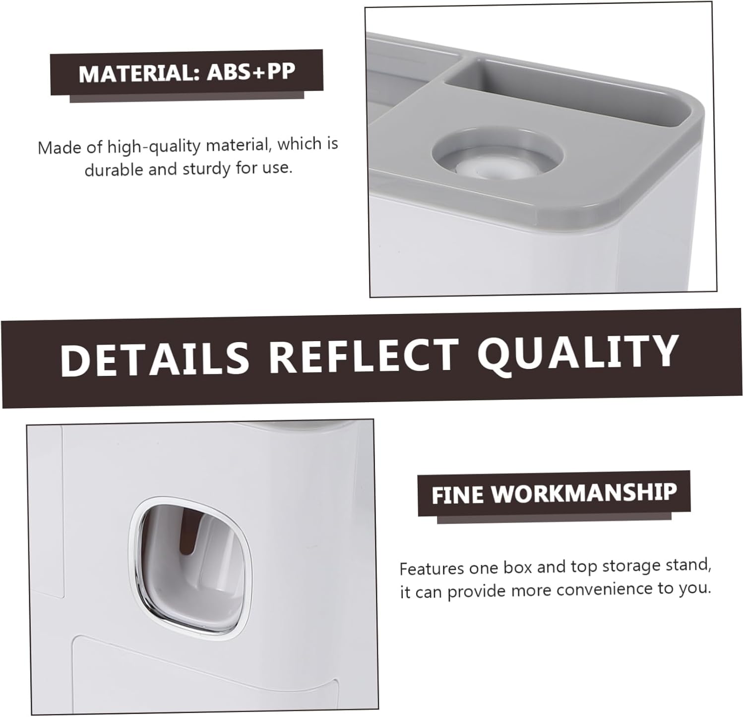 LIFKOME - Easy Mount Wall Toothbrush Holder with Storage Cup
