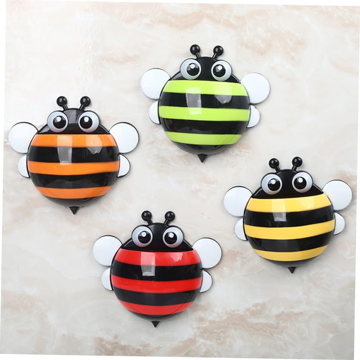 Plastic Bee Wall-Mounted Toothbrush Holder