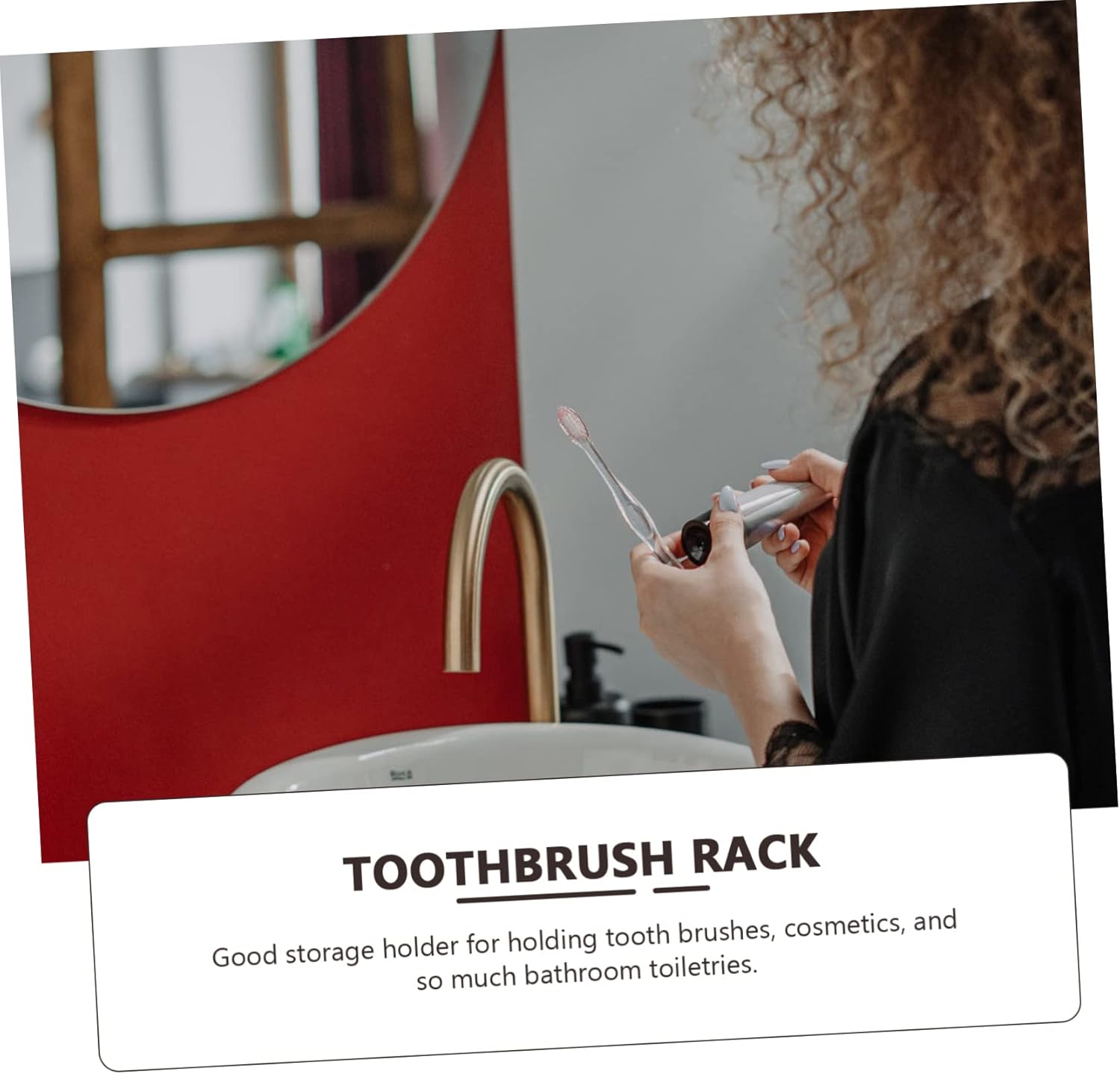 DECHOUS Space Saving Wall-Mounted Toothbrush Holder