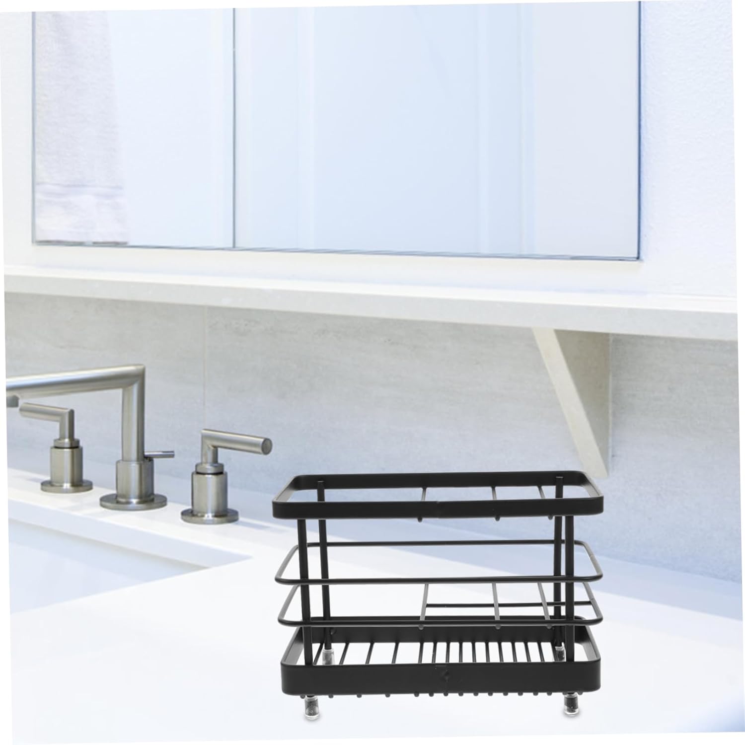 Space-Saving Iron Toothbrush Holder Stand