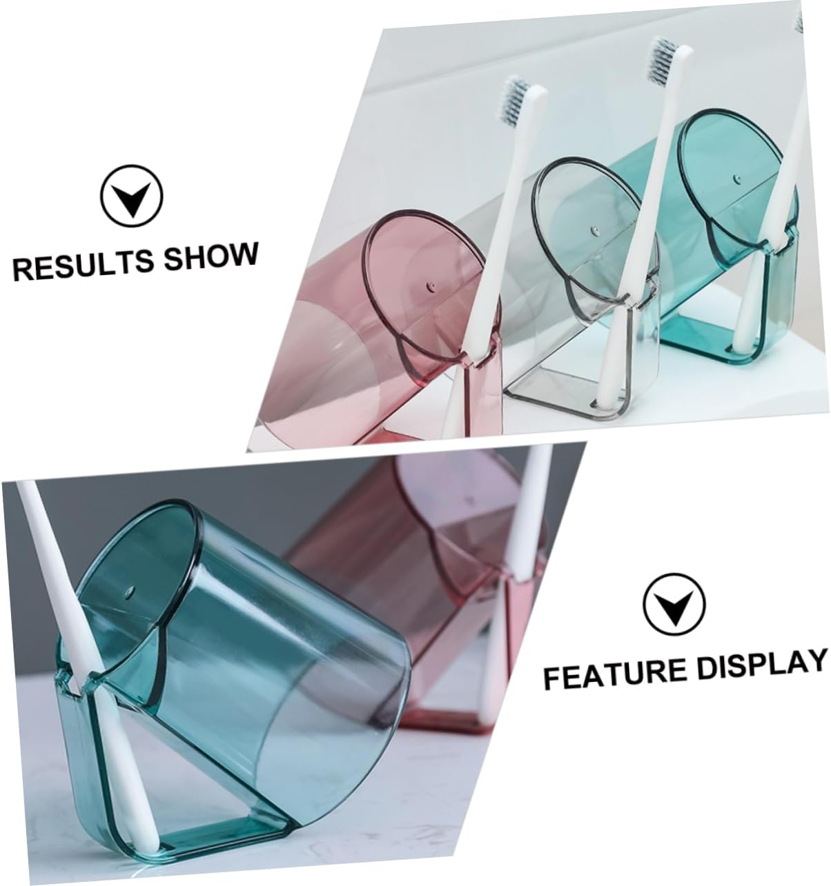 3-Piece Set of Sky Blue Toothbrush Holder