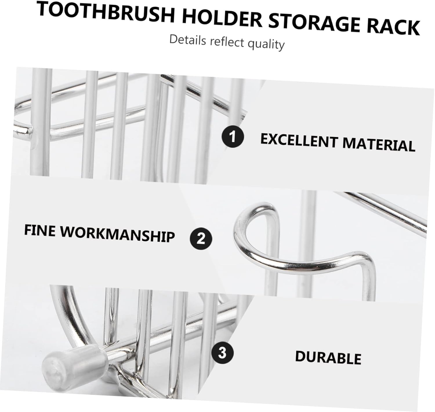 Stainless Steel Toothbrush Holder Shower Rack