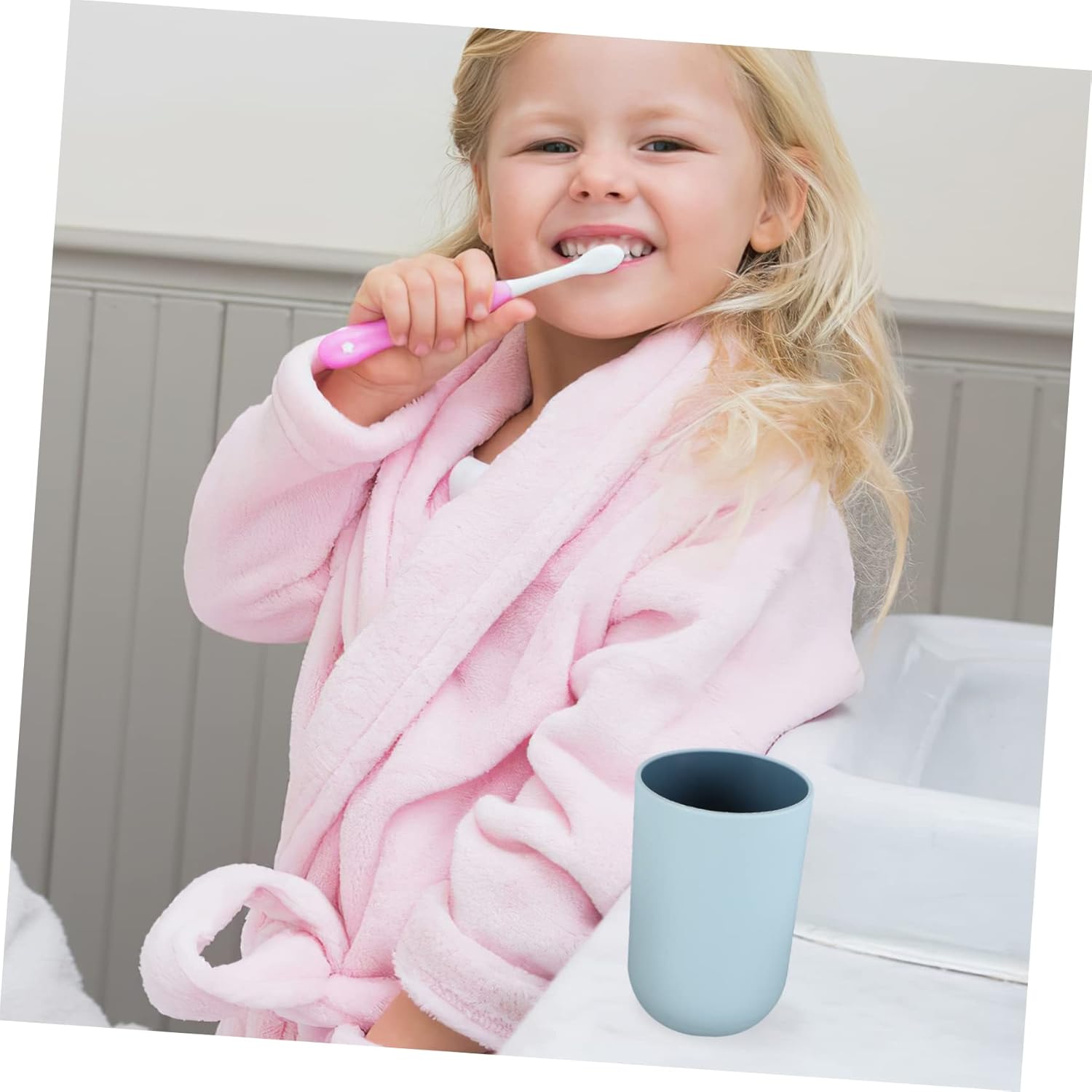 4 Pack Sturdy Leakproof Bathroom Oral Care Tumbler Set