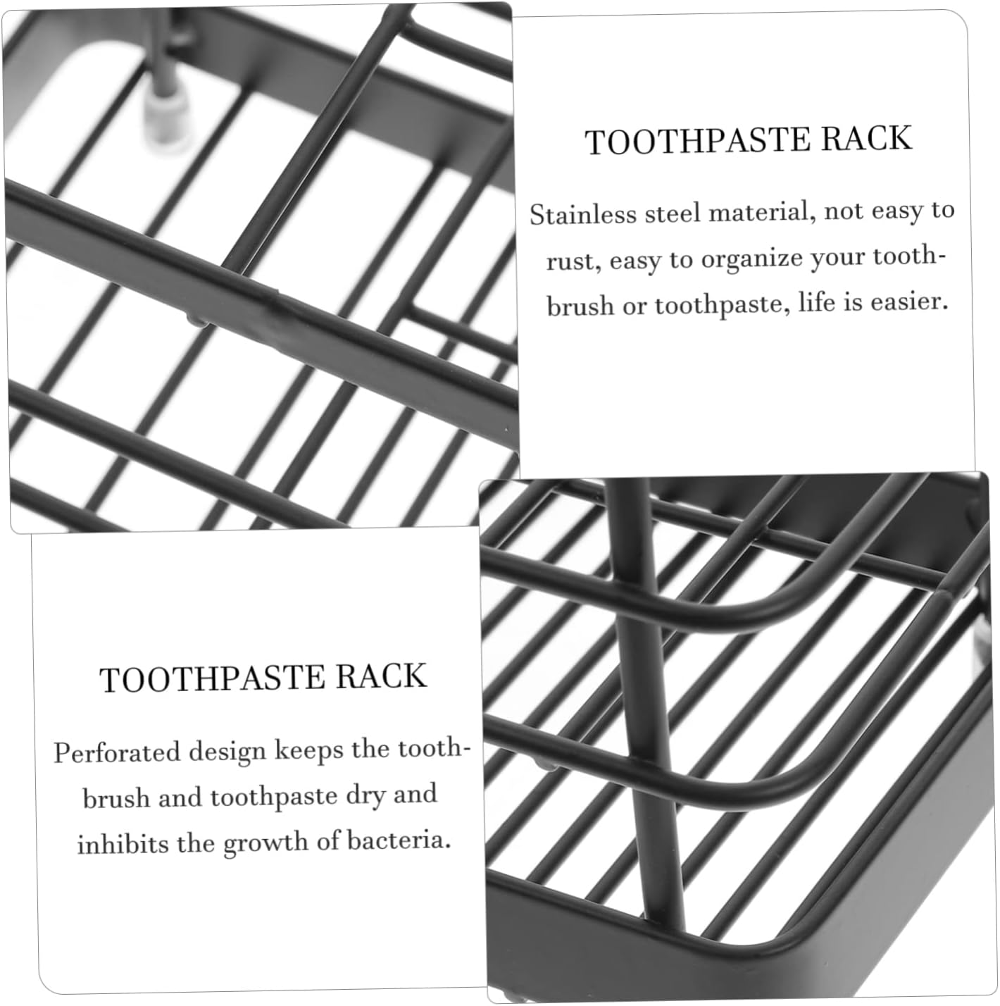 Durable Iron Toothpaste Holders for Washrooms