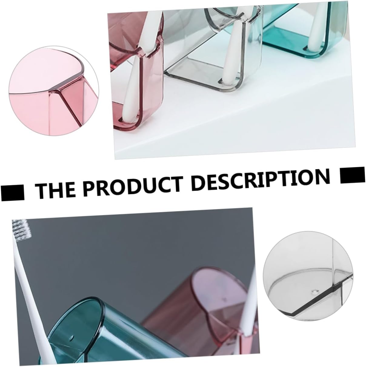 3-Piece Set of Sky Blue Toothbrush Holder