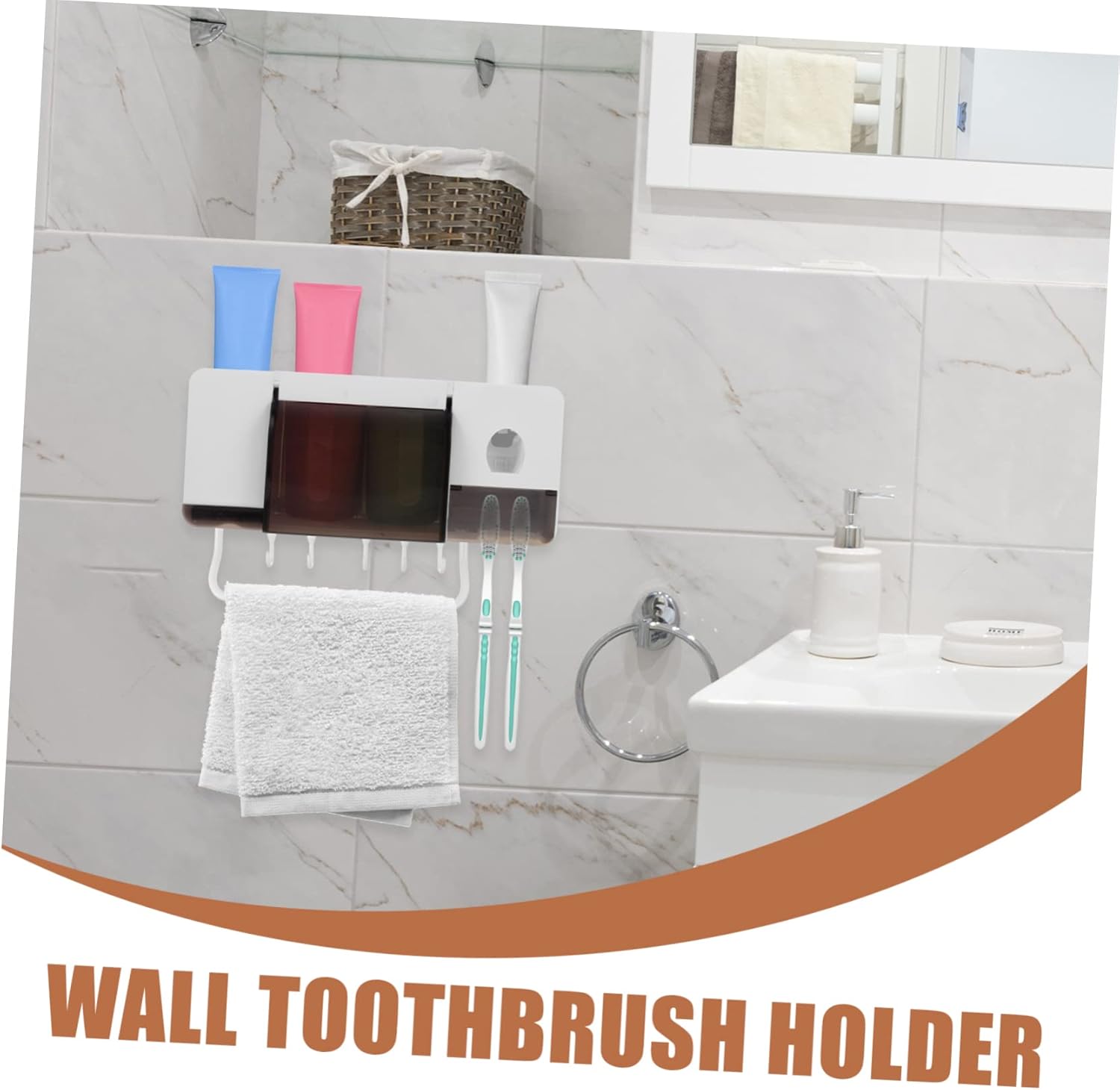 Sturdy Wall-Mounted Toothbrush Organizer for Boys and Girls