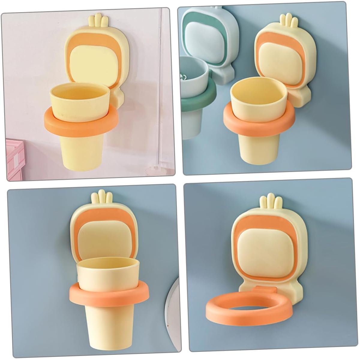 boys and girls toothbrush holder with cup