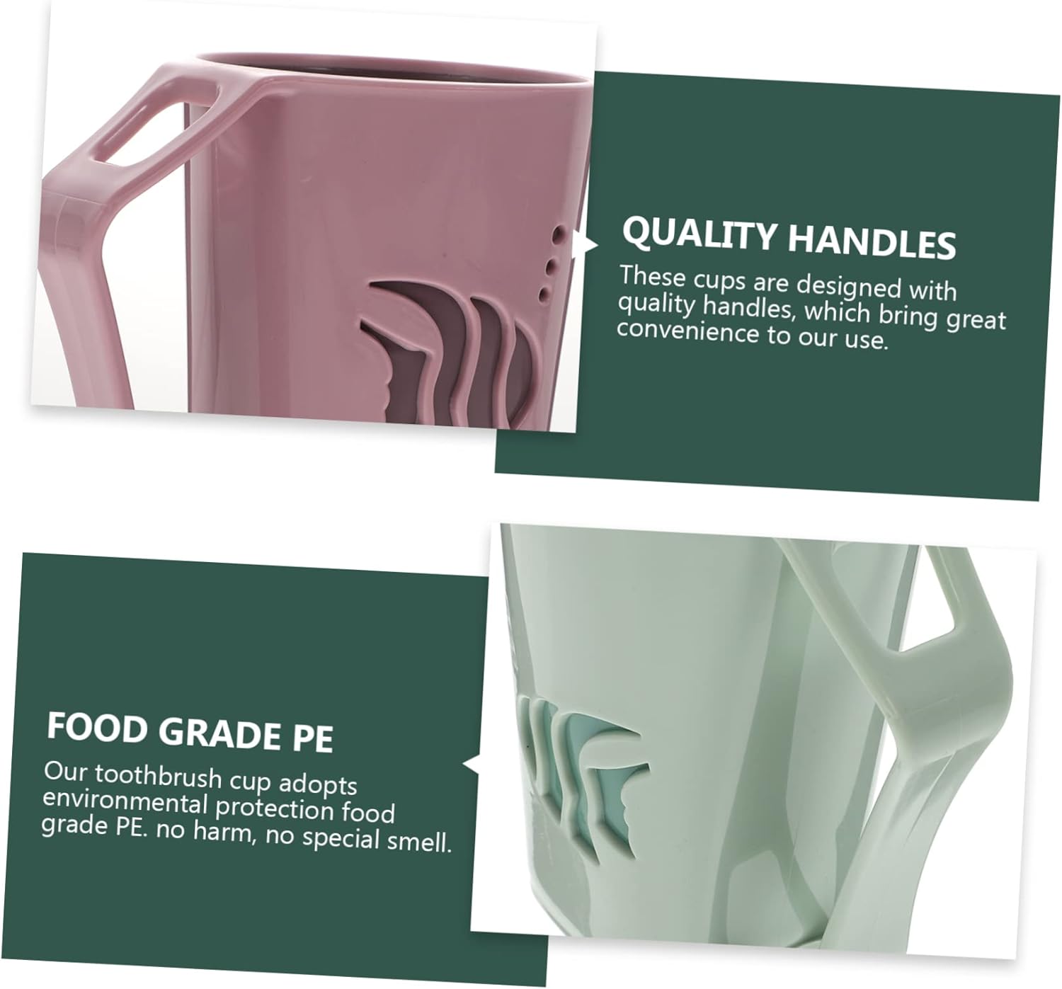 2-Piece Reusable Bathroom Cups for Tooth Rinsing