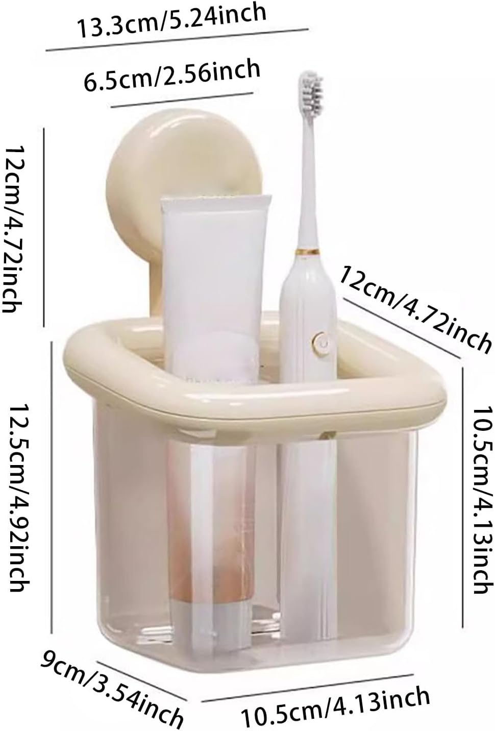Cute Robot Bathroom Organizer with Suction Cups 2PCS