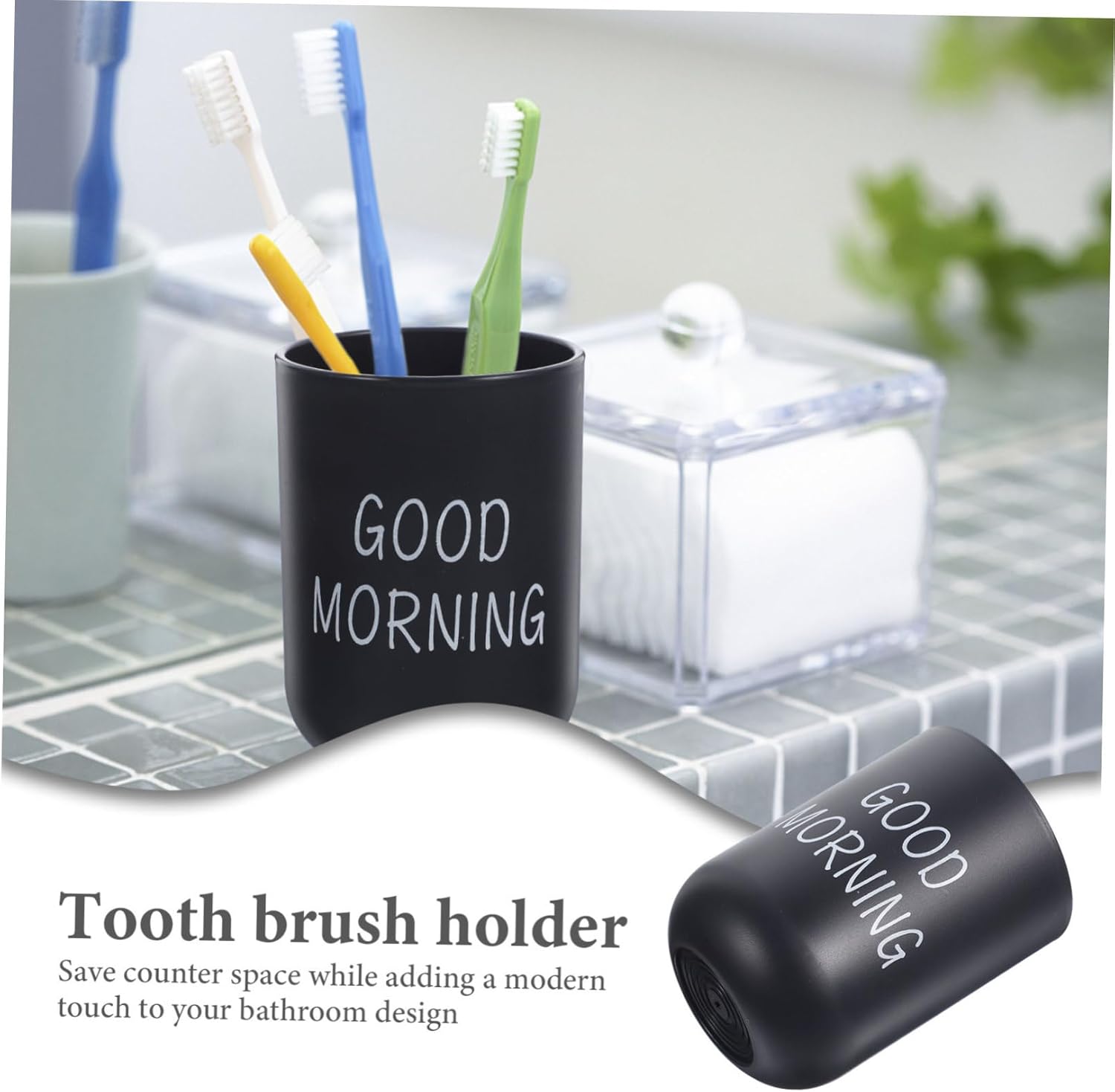 Alipis 2-Piece Multi-Purpose Toothbrush Dispenser Set