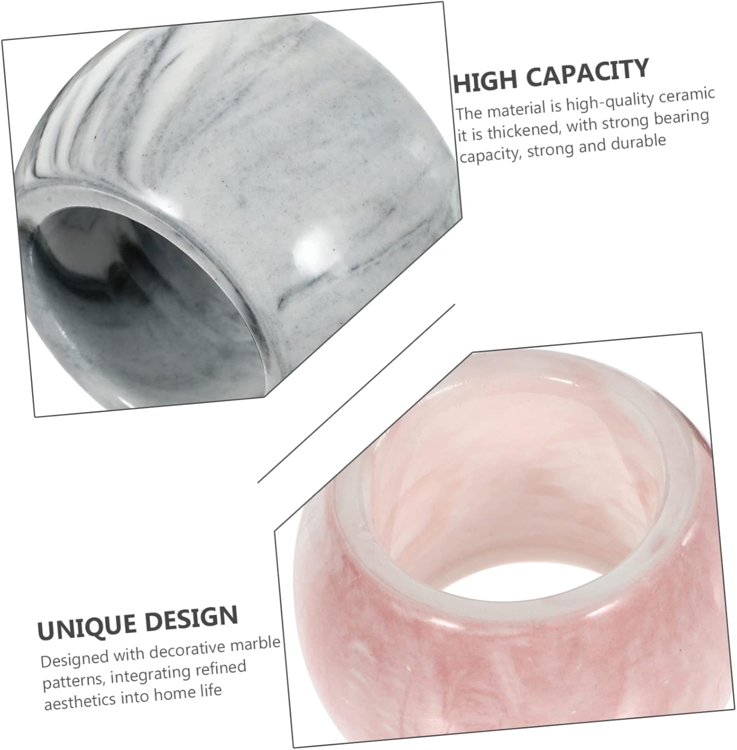 Stylish Marble Pattern 2-Piece Electric Toothbrush Holder