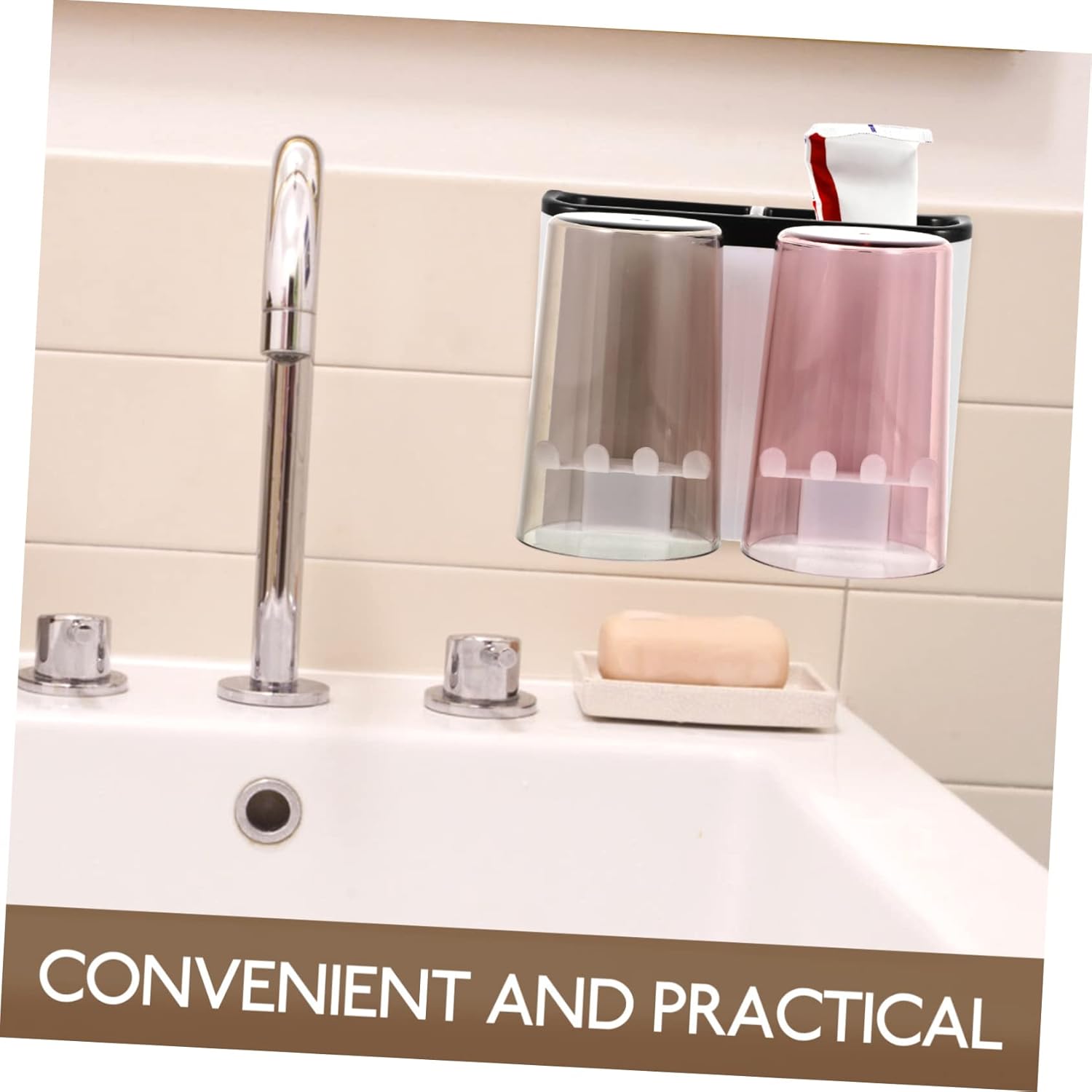 Elegant Wall-Mounted Toothbrush Organizer