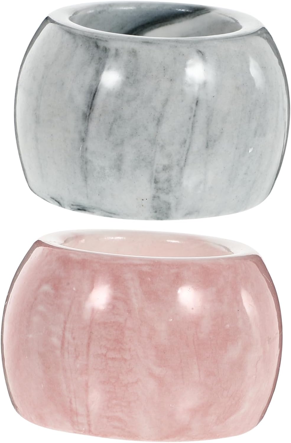 Stylish 2-Piece Marble Toothbrush Holder for Neat Bathroom Organization