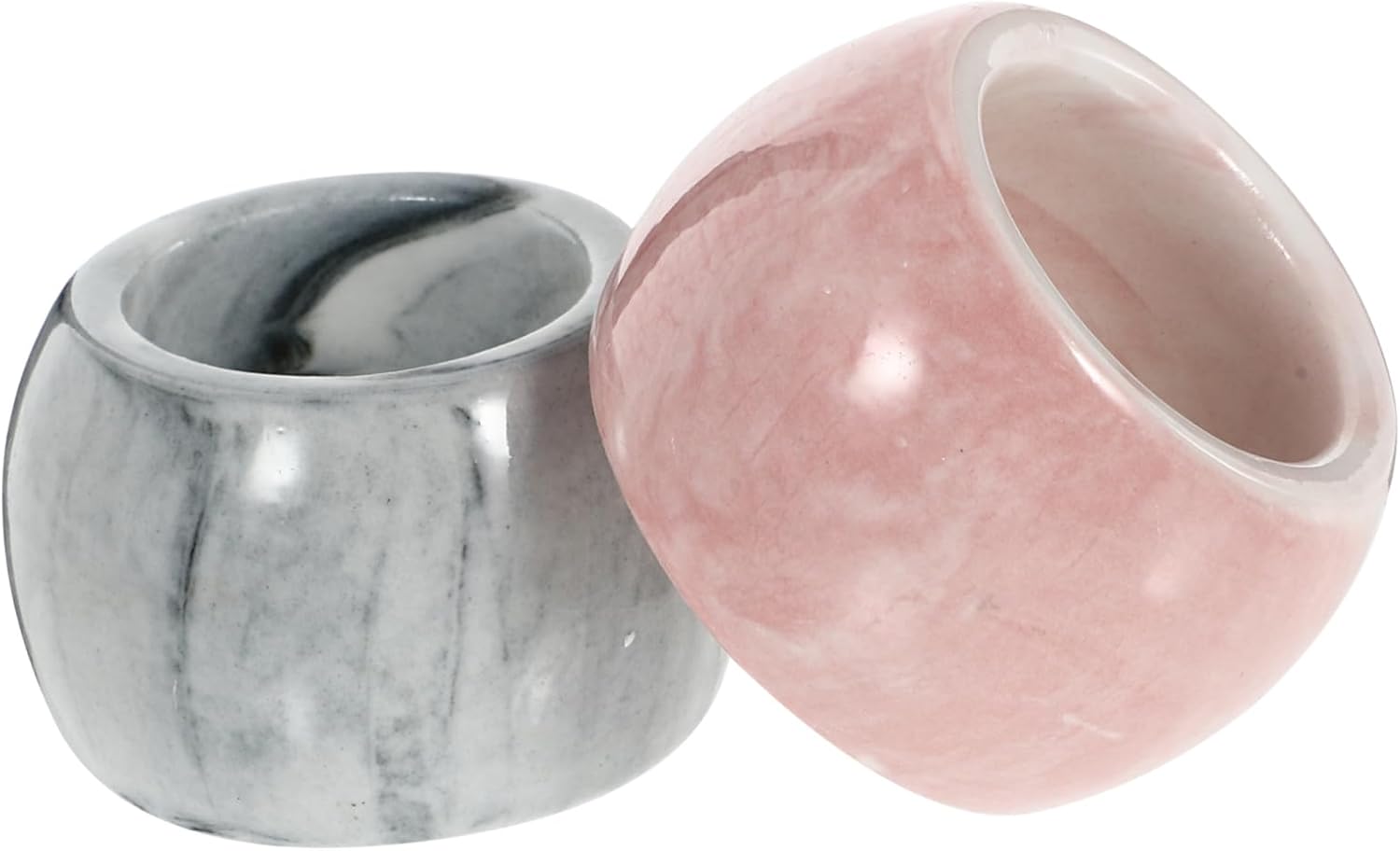2-Piece Marble Pattern Electric Toothbrush Holder - Stylish Bathroom Organizer