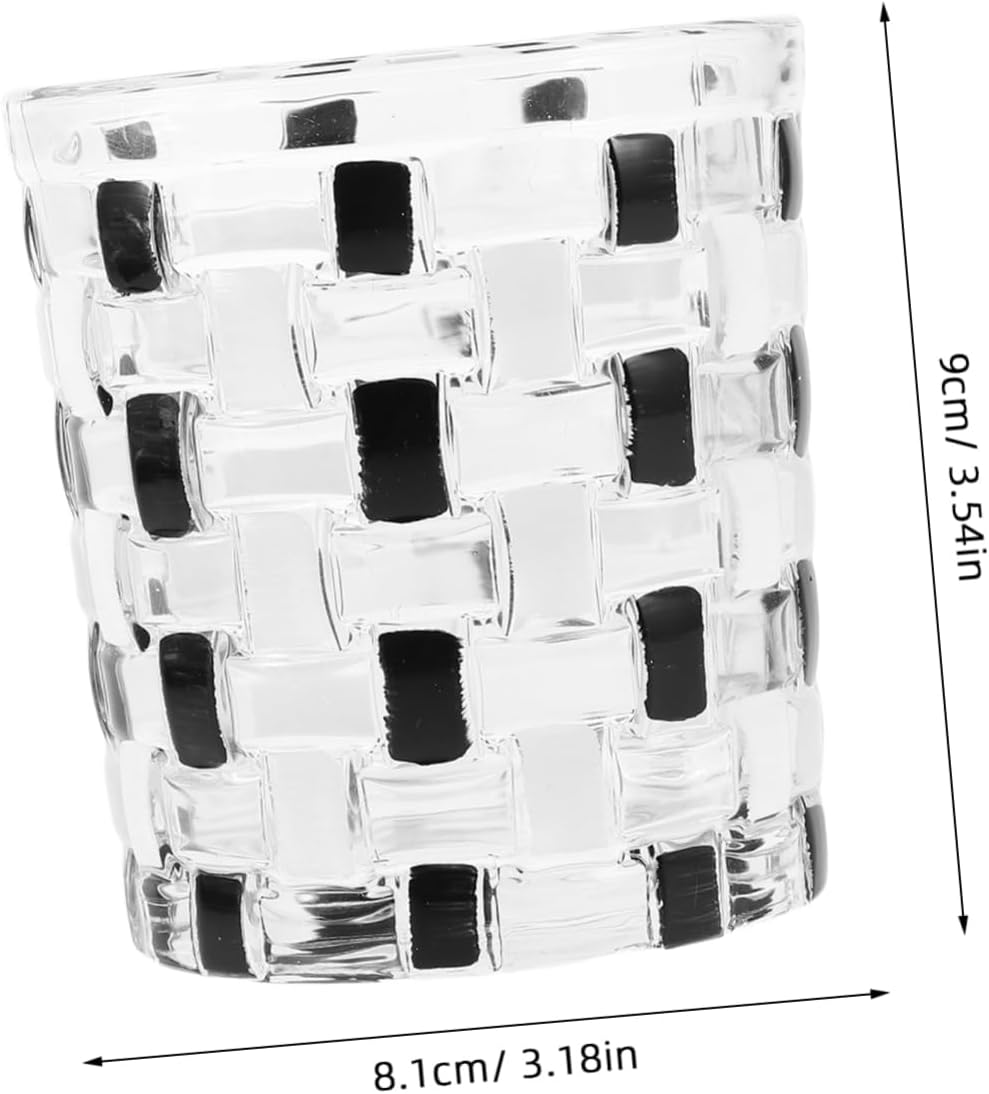 LIFKICHStylish Black White Checkered Toothbrush Holder for Efficient Oral Care