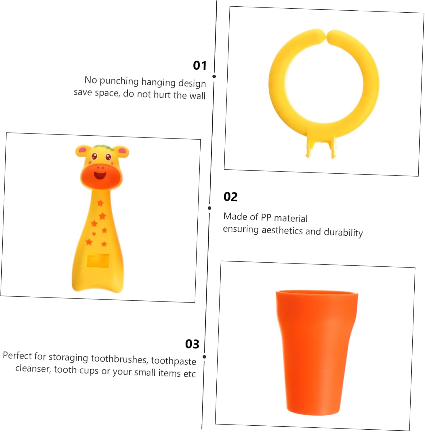 Efficient Durable Toothbrush Cup Rack for Home Use