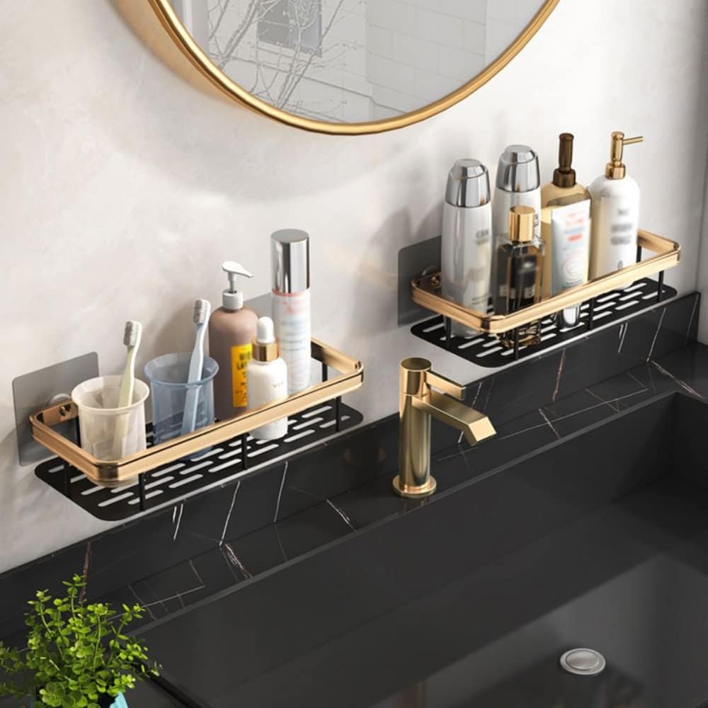 BAHELS Bath Organizer Wall-Free Aluminum Shah Organizer for Bathroom Kitchen