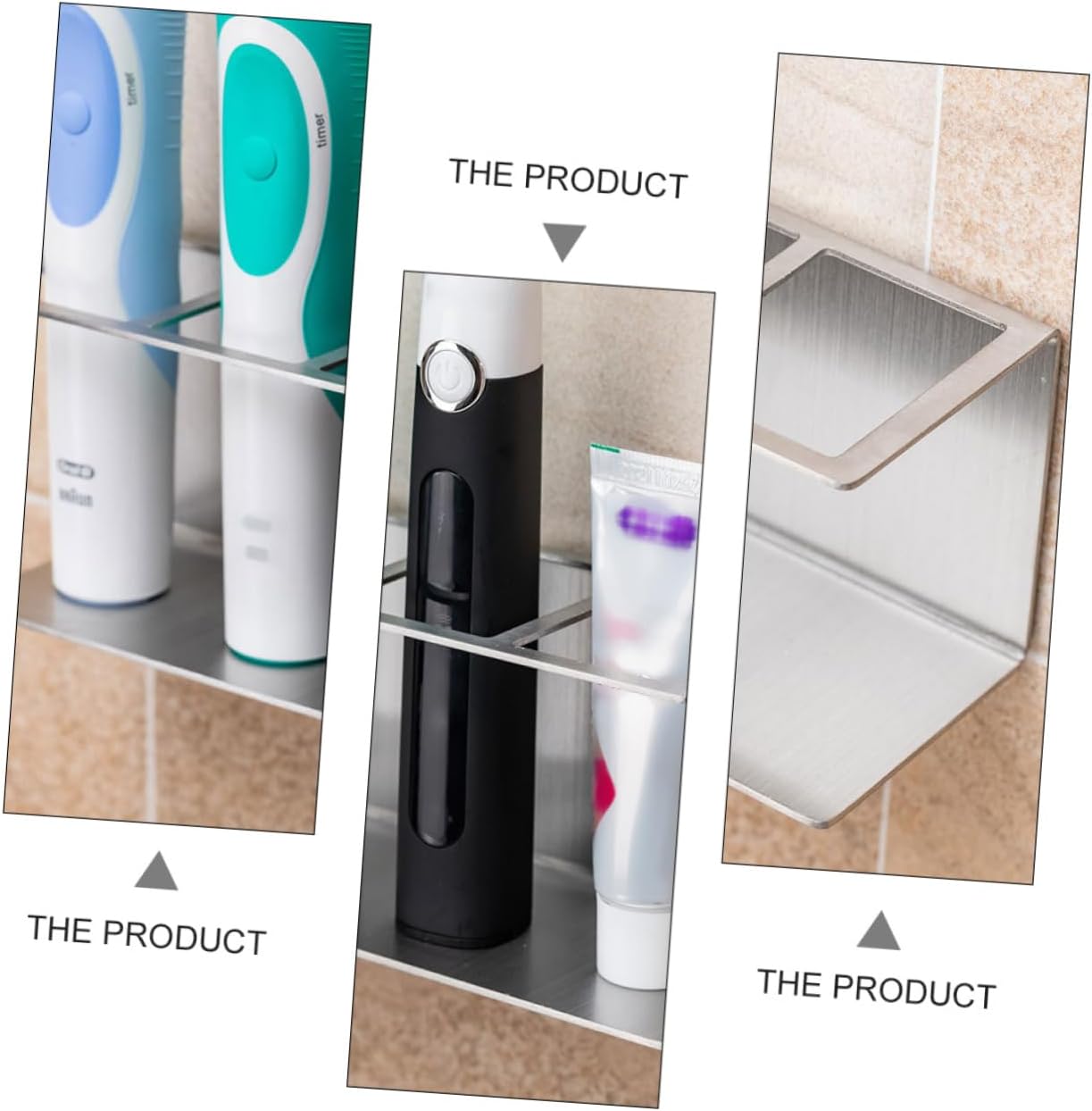 Stainless Steel Toothbrush Holder with Slots