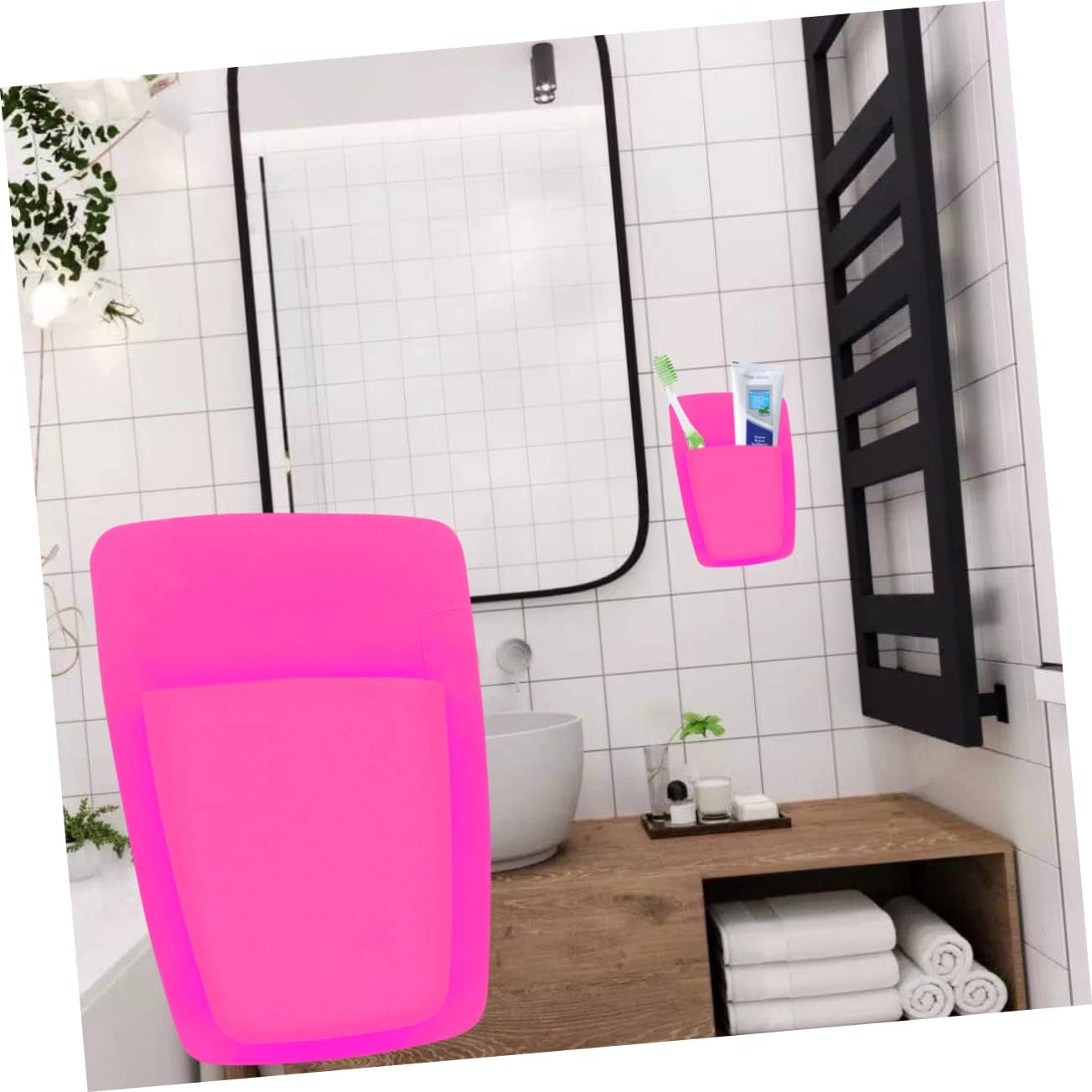 Triple-Purpose Silicone Organizer for Toothbrush Razor BPA-Free Water Resistant