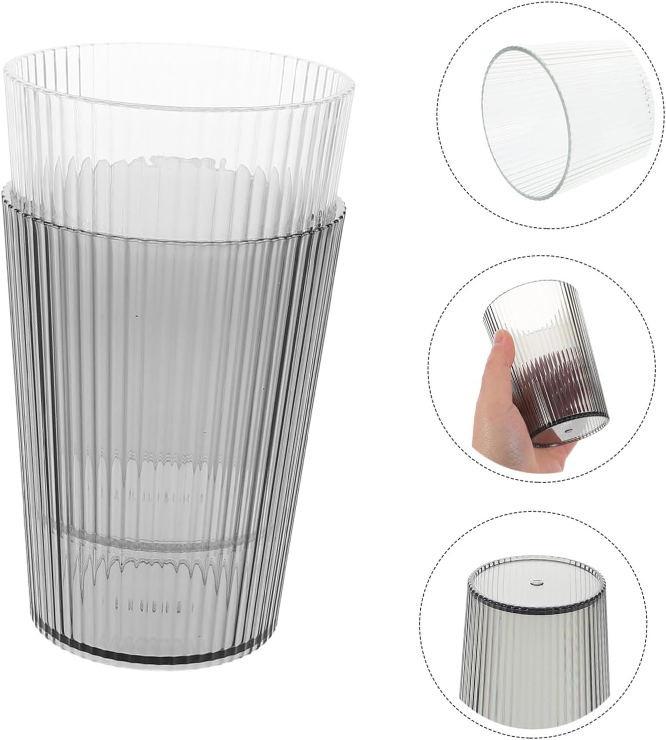 Zerodeko 2pcs Clear Toothbrush Cup Holder
