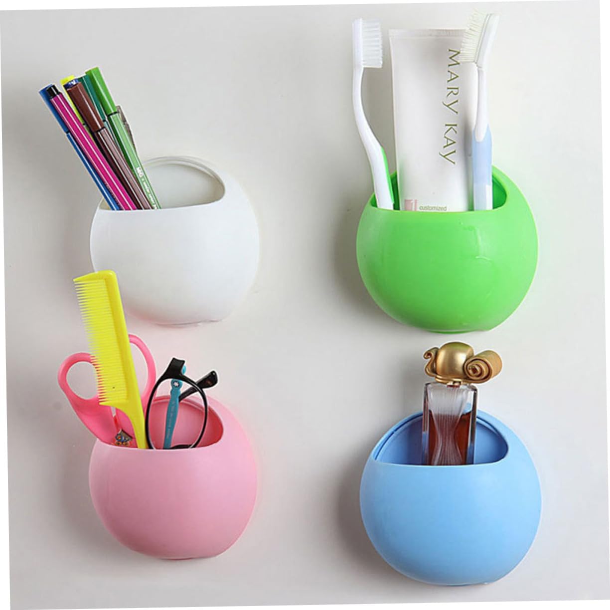 Suction Cup Toothbrush Holder Wall-Mounted Stick Organizer