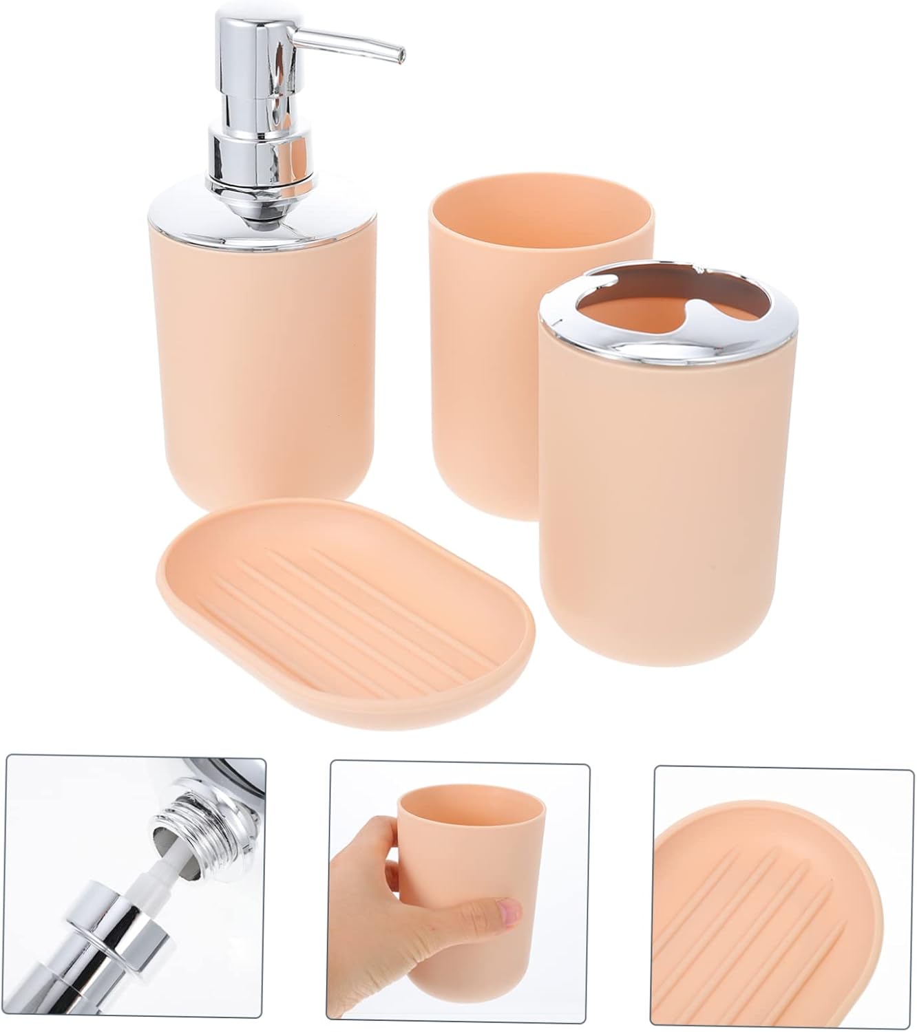 Solustre White Plastic Toothbrush Cup Easy to Clean