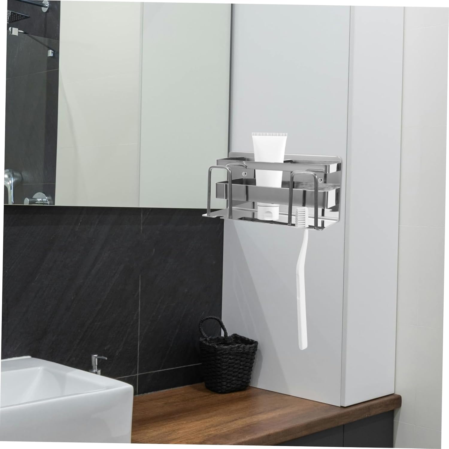 STOBAZA Stainless Steel Wall-Mounted Tooth Holder