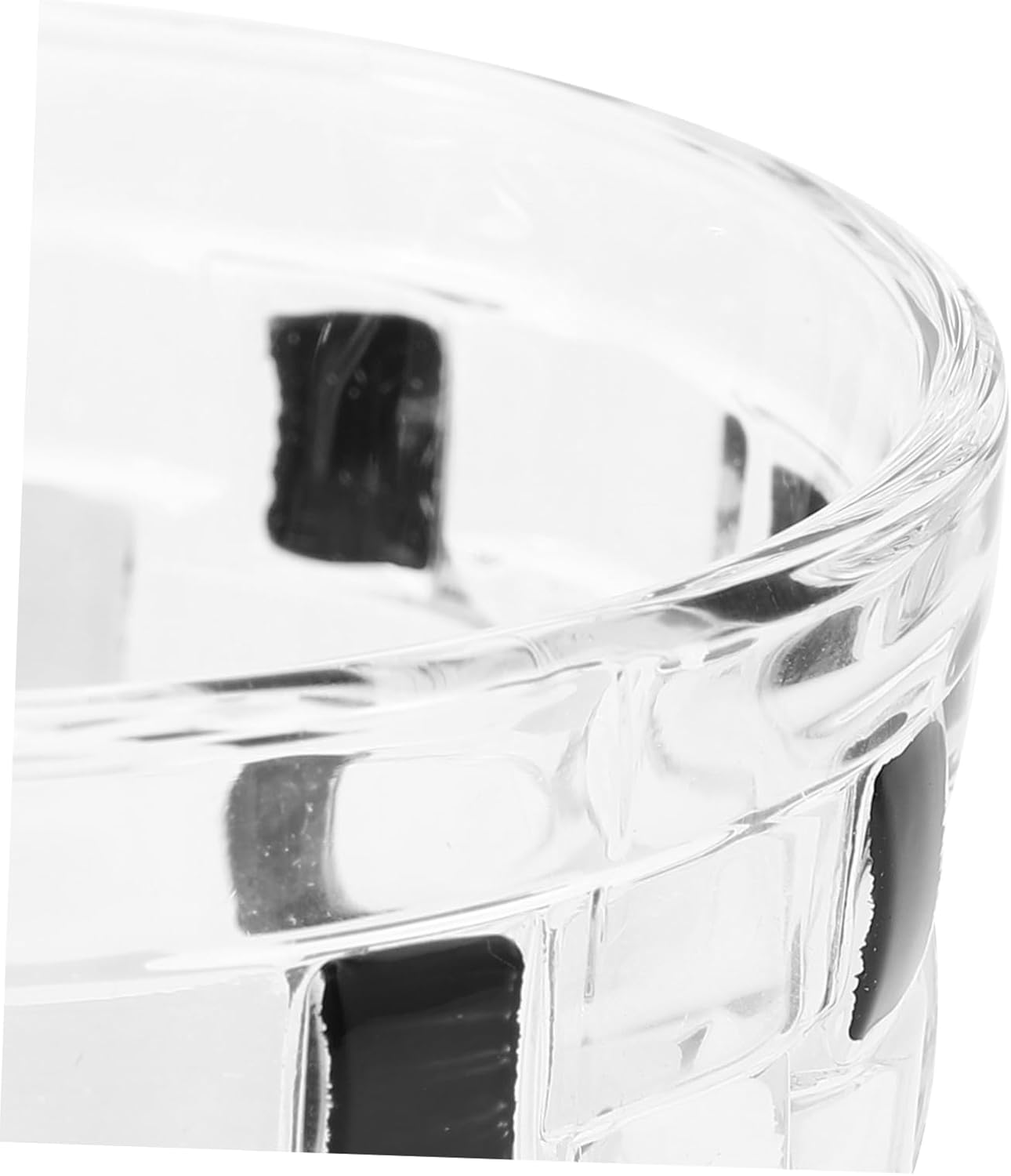 Elegant Checkerboard Glass Toothbrush Holder