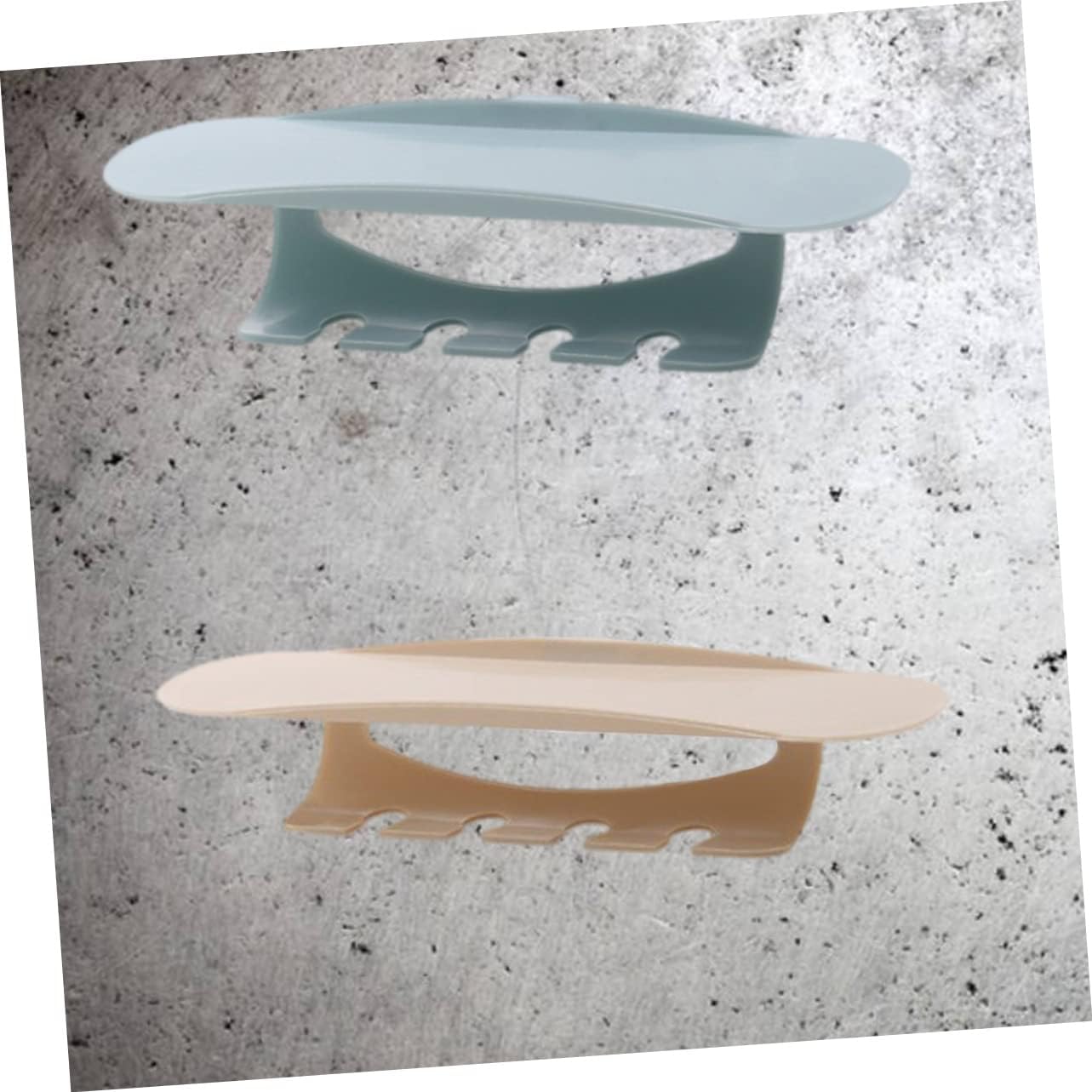 2-Piece Wall-Mounted Toothbrush Organizer with Punch Design