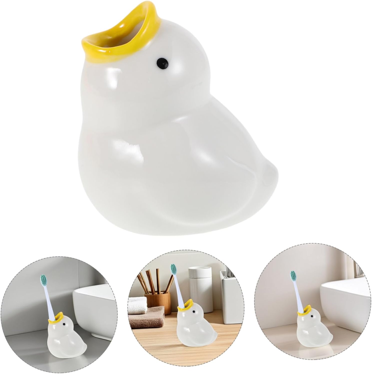 Cute Ceramic Toothbrush Organizer