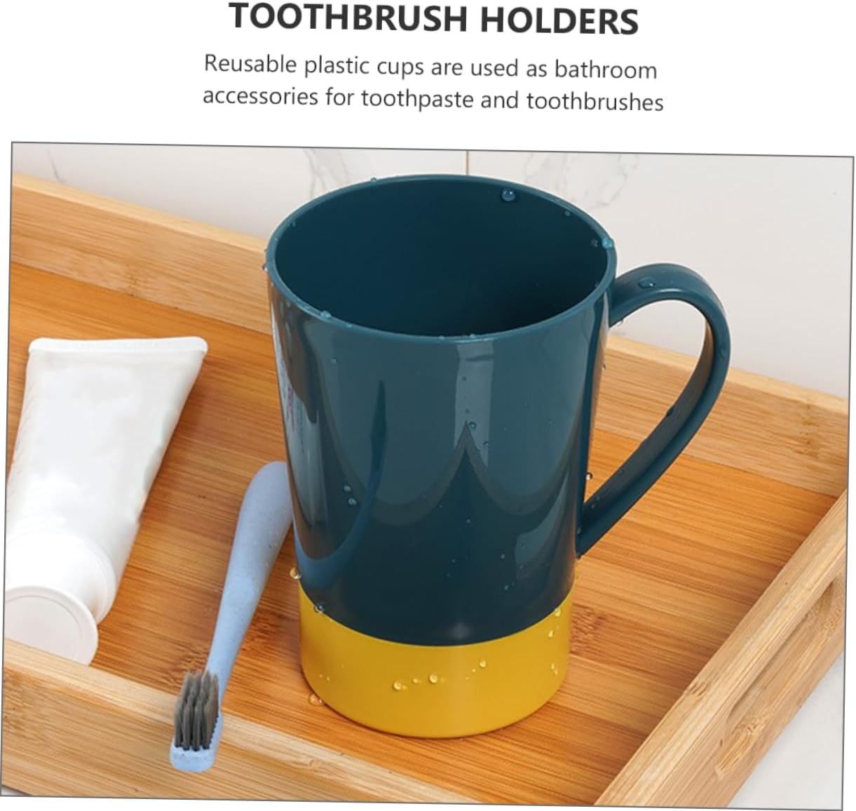 Stylish 4-Pack Reusable Toothbrush Holder Cups for Travel Camping