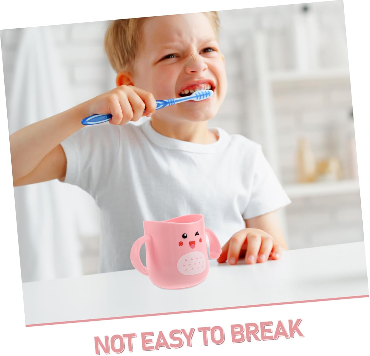 Cartoon Toothbrush Holder for Kids Dinosaur Shaped Reusable Plastic Toothbrush Cup
