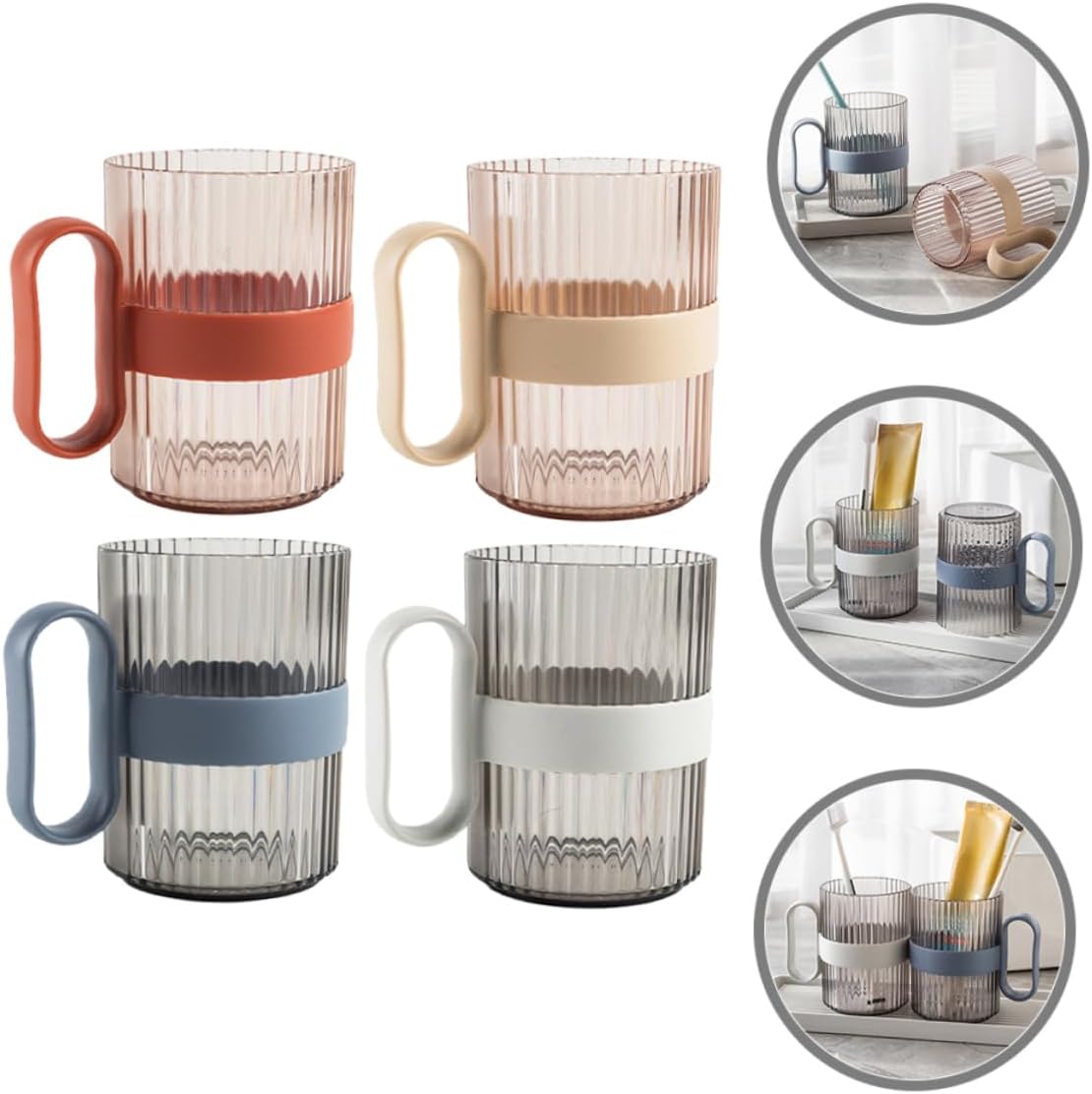 4-Piece Reusable Mental Wash Cup Set for Boys Girls Adults