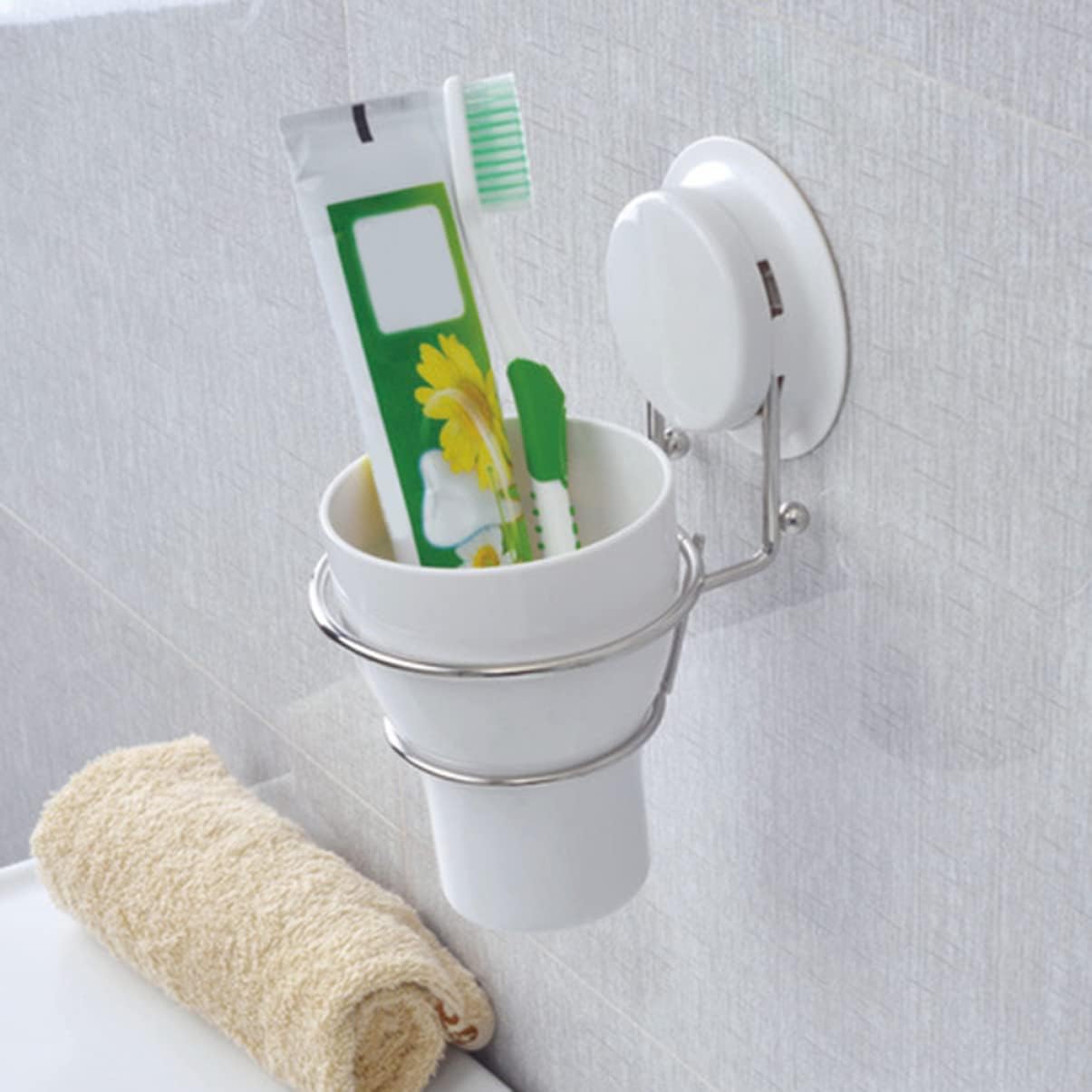 Suction Cup Toothbrush Holder for Bathroom